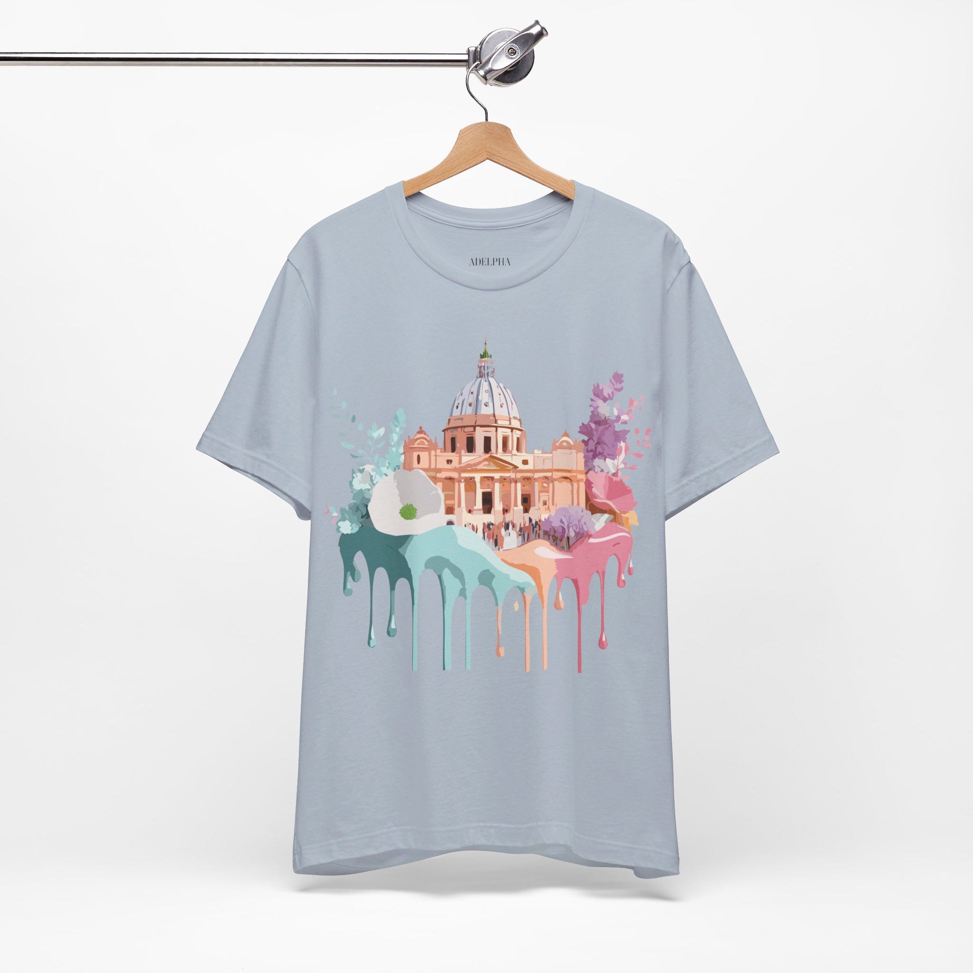 Natural Cotton Tee Shirt - Beautiful Places Collection - Rome Printify