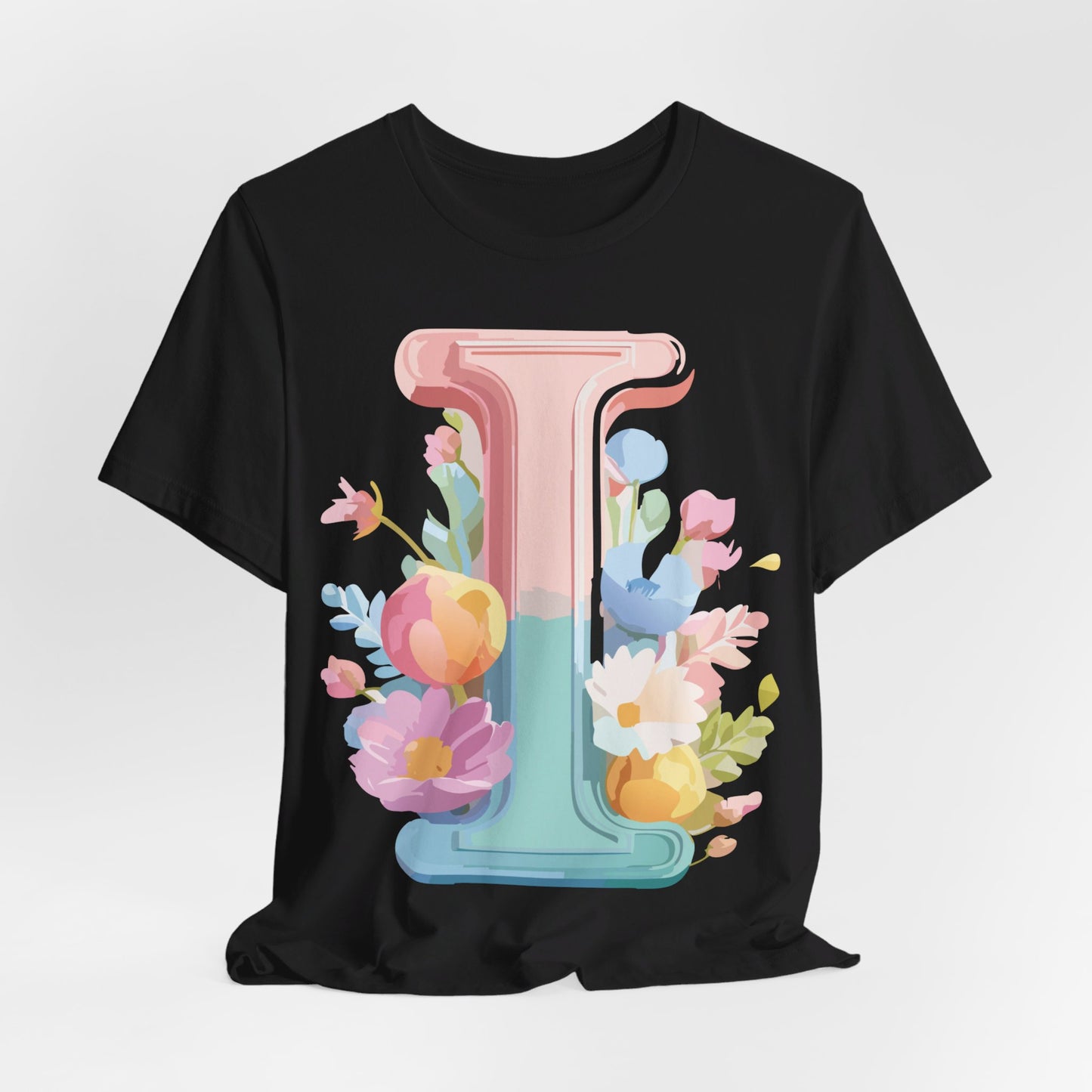 Natural Cotton Tee Shirt - Letters Collection - I Printify