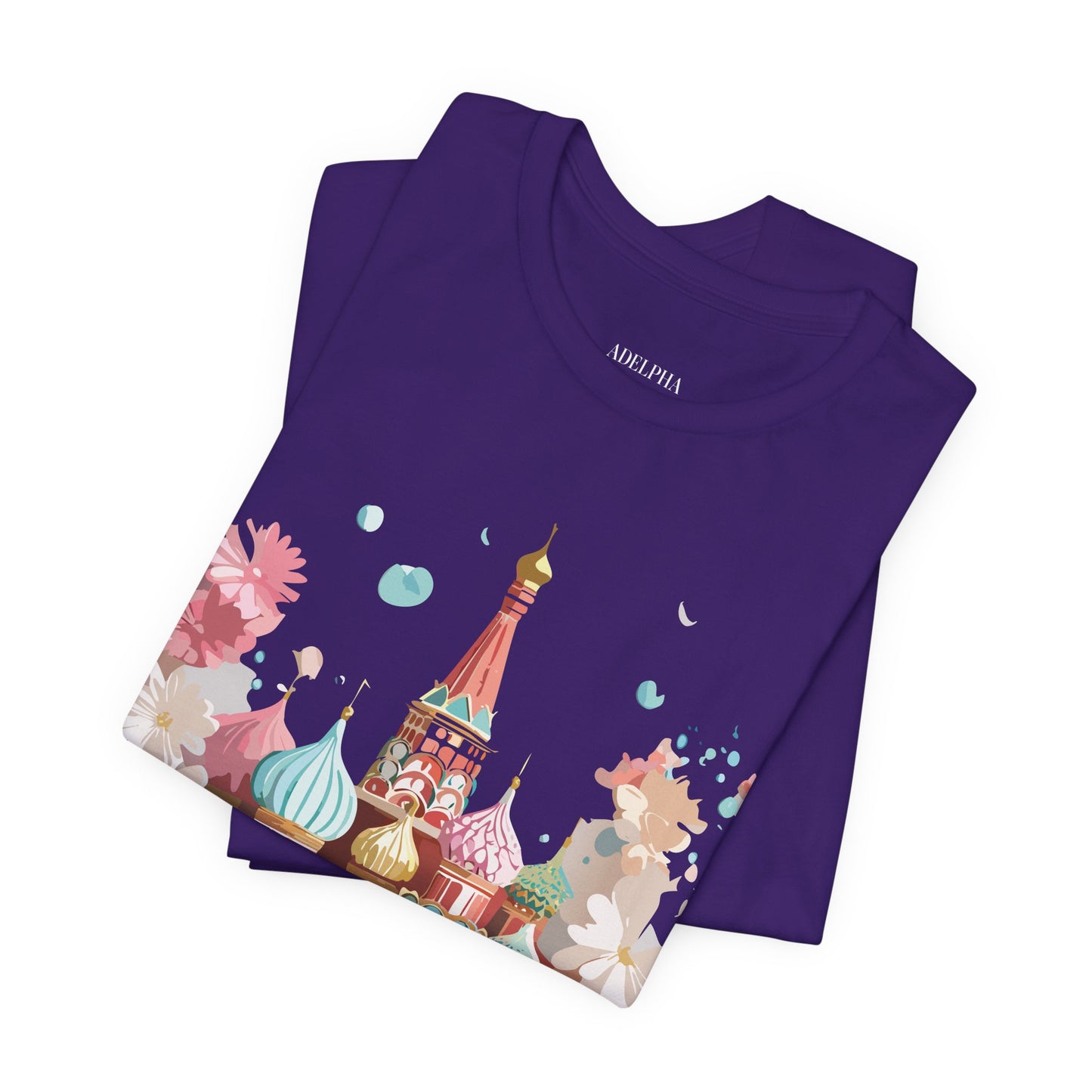 Natural Cotton Tee Shirt - Beautiful Places Collection - Moscow Printify