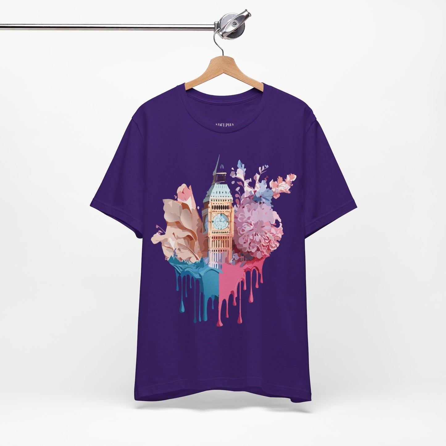 Natural Cotton Tee Shirt - Beautiful Places Collection - London Printify