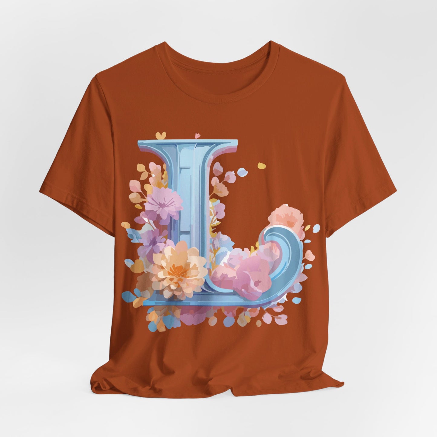 Natural Cotton Tee Shirt - Letters Collection - L Printify
