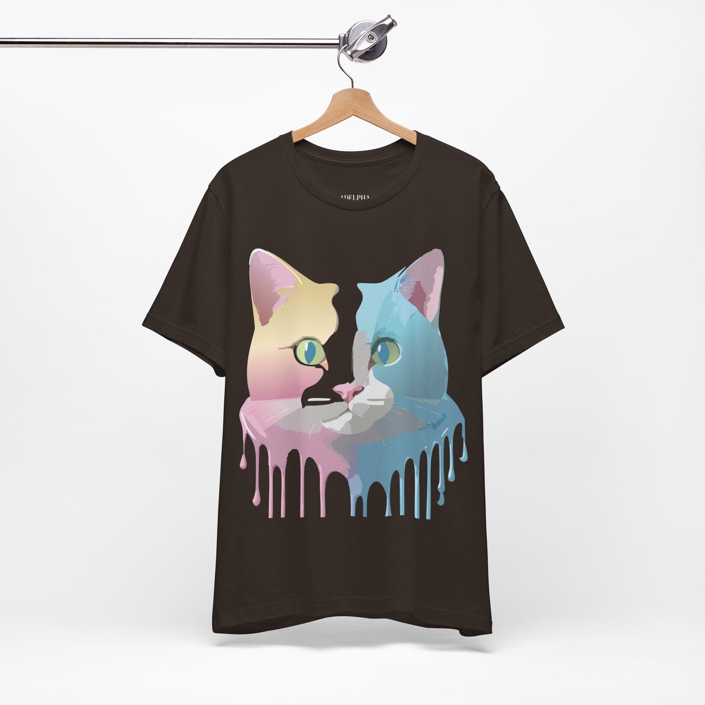 Natural Cotton Tee Shirt with Cat Printify