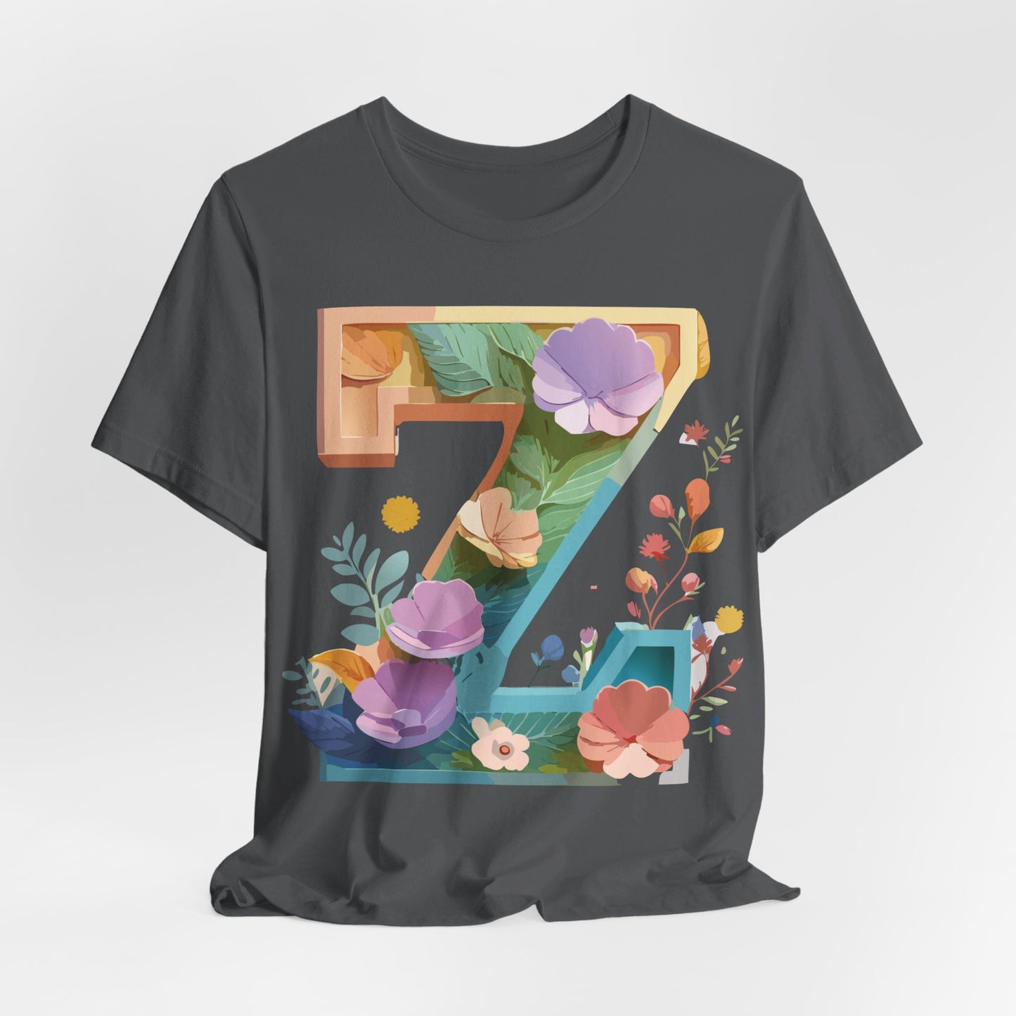 Natural Cotton Tee Shirt - Letters Collection - Z Printify