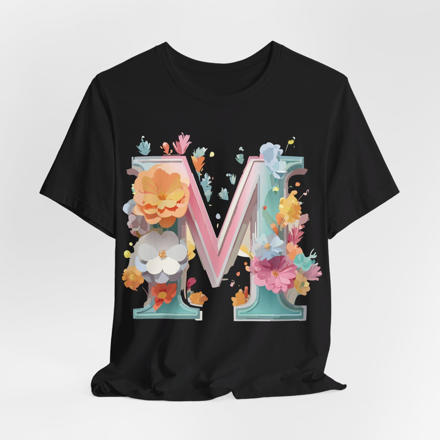 Natural Cotton Tee Shirt - Letters Collection - M Printify