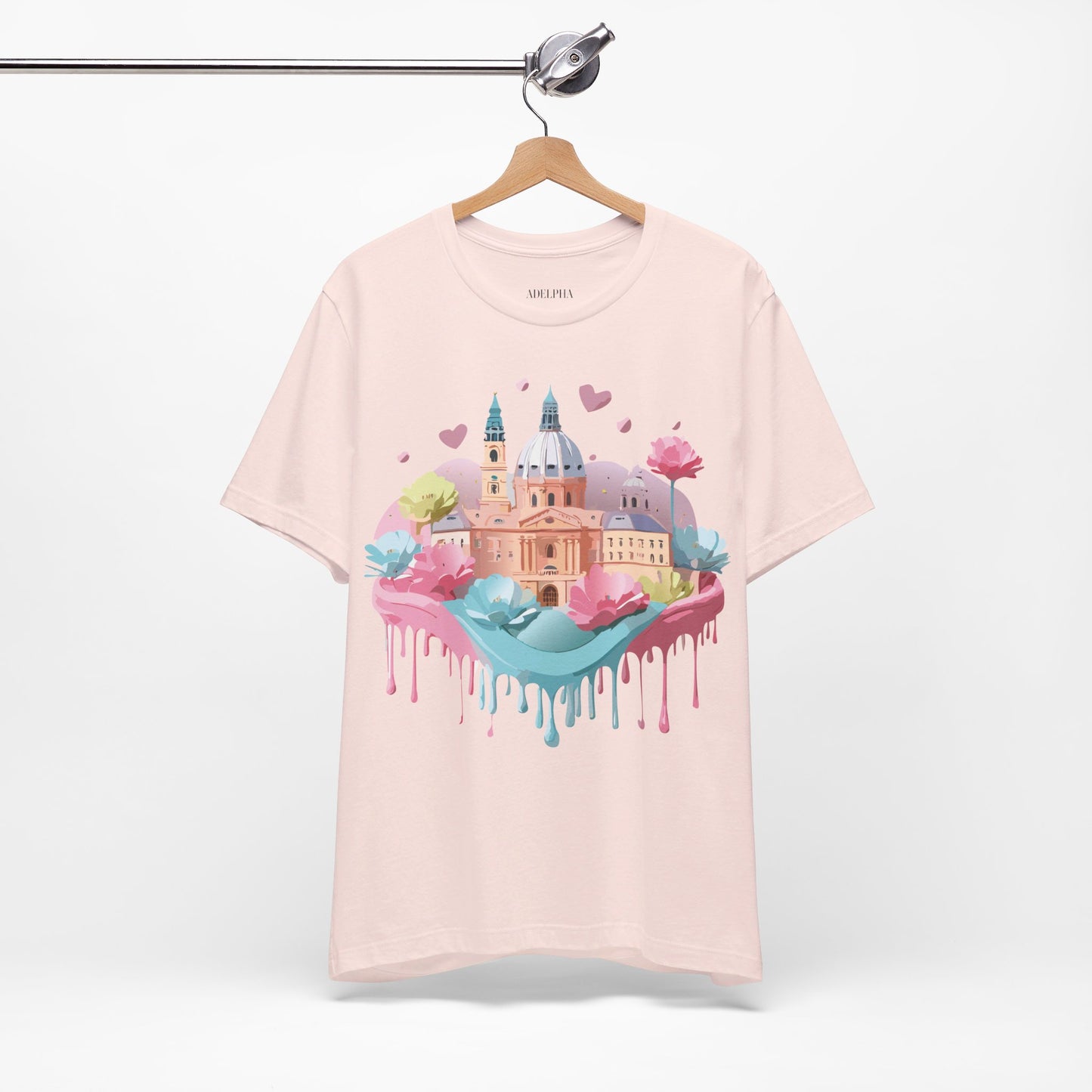 Natural Cotton Tee Shirt - Beautiful Places Collection - Prague Printify