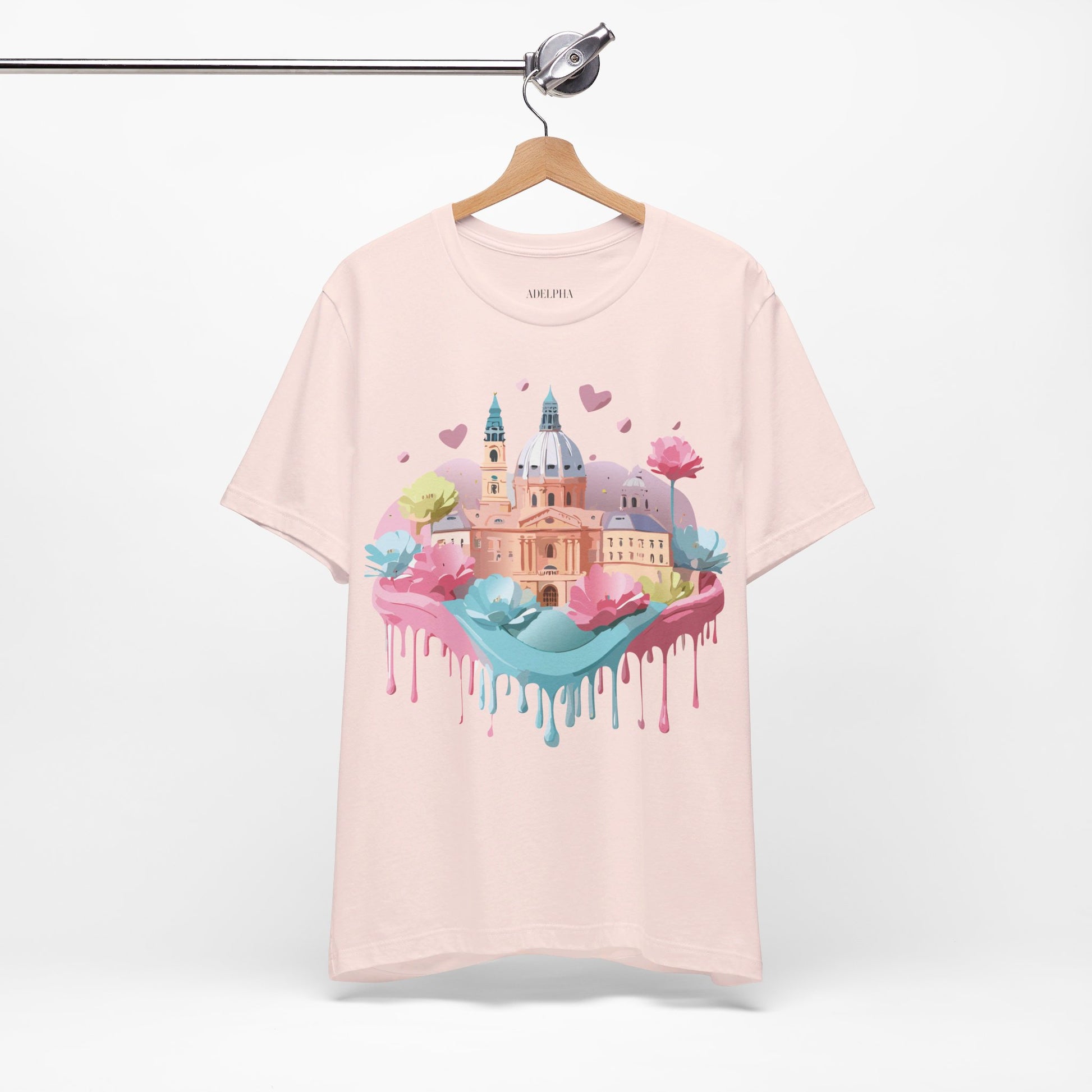 Natural Cotton Tee Shirt - Beautiful Places Collection - Prague Printify