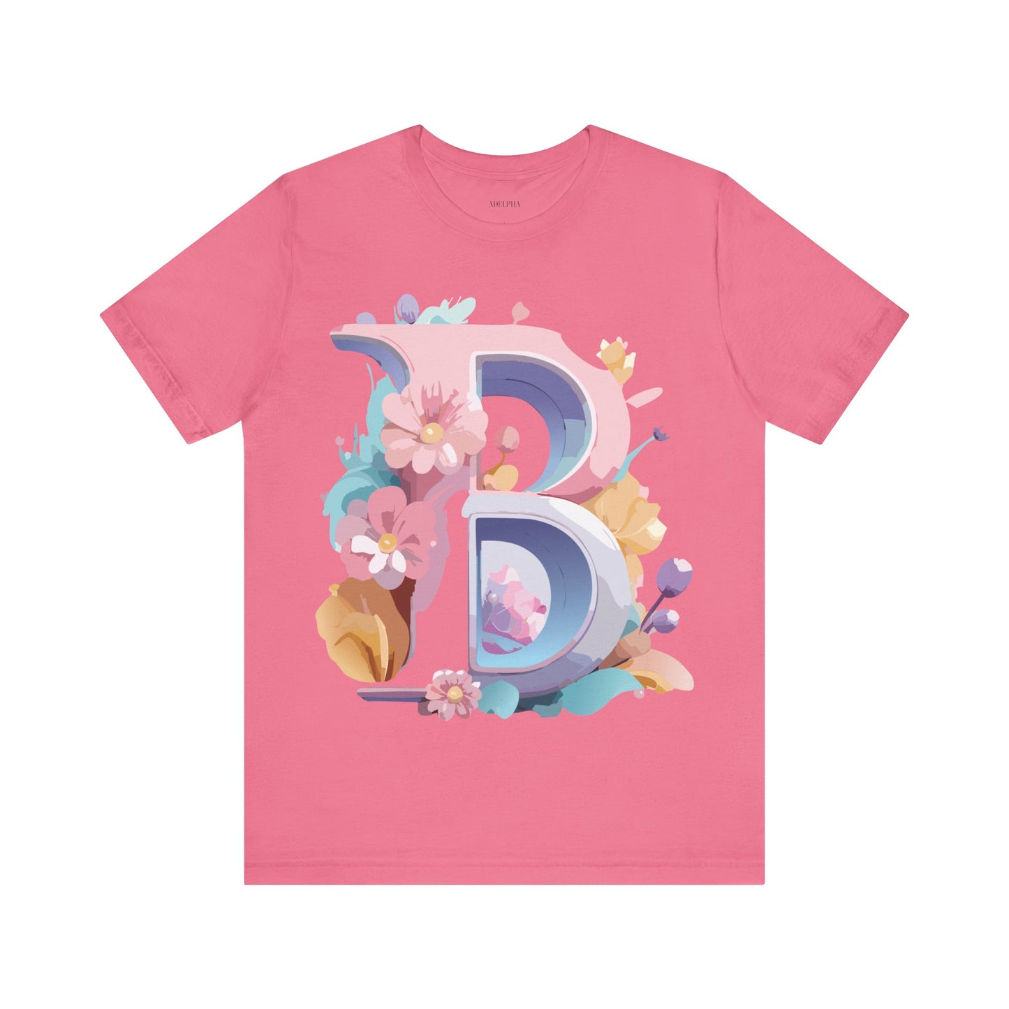 Natural Cotton Tee Shirt - Letters Collection - B Printify