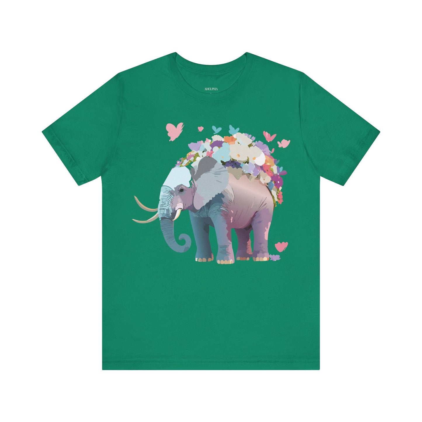 Natural Cotton Tee Shirt with Elephant Printify