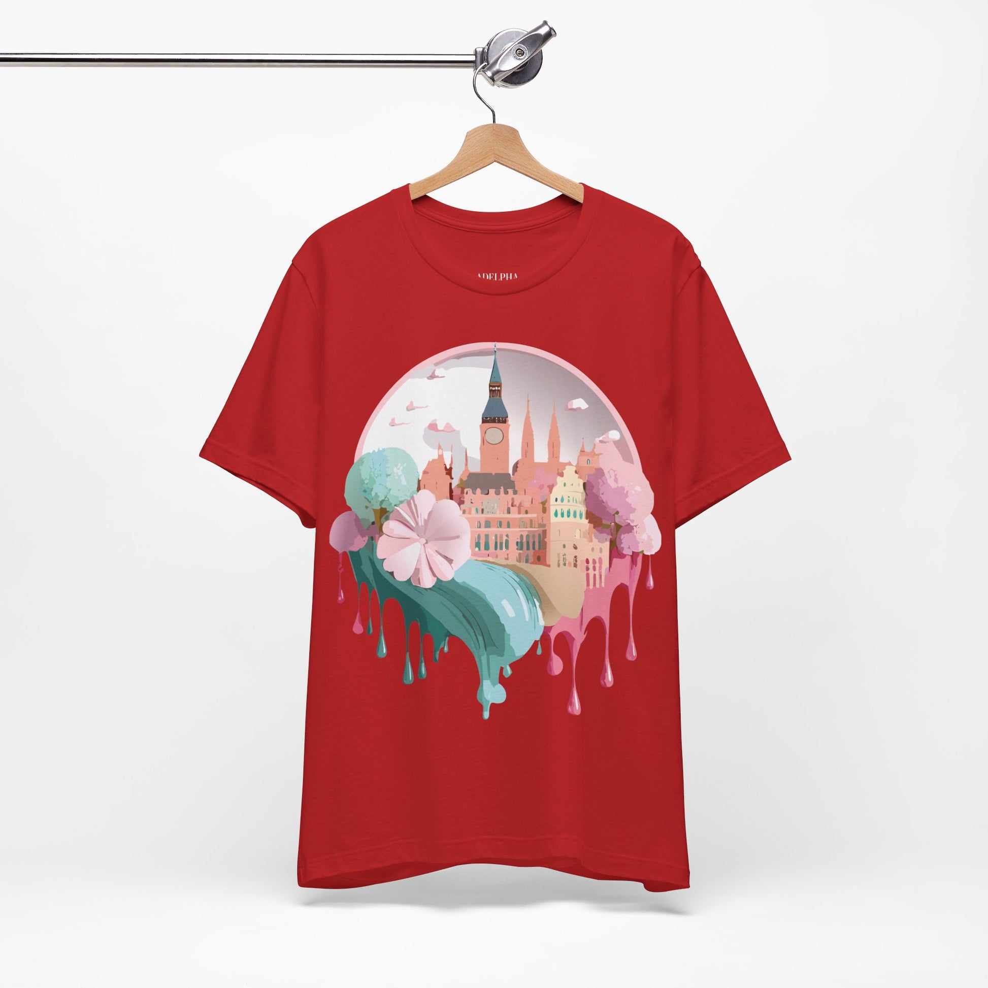 Natural Cotton Tee Shirt - Beautiful Places Collection - Prague Printify