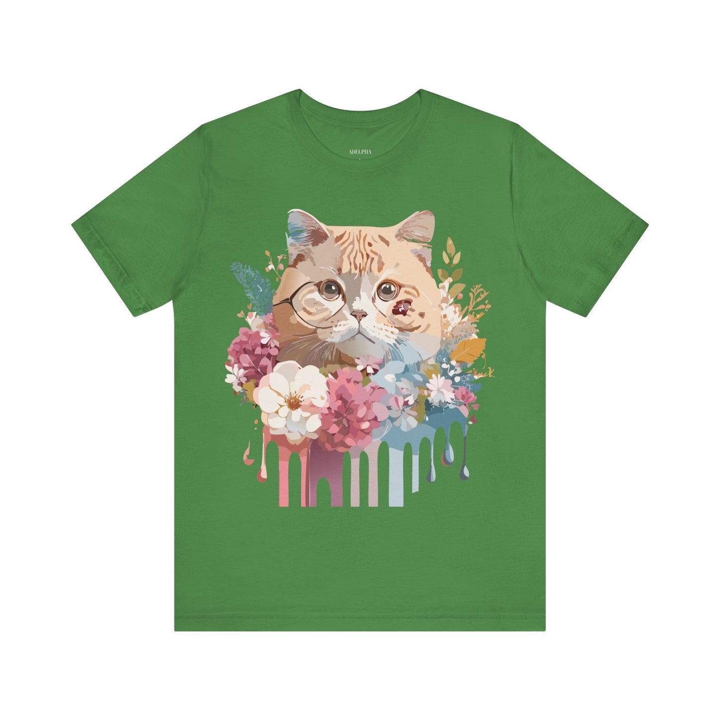 Natural Cotton Tee Shirt with Cat Printify