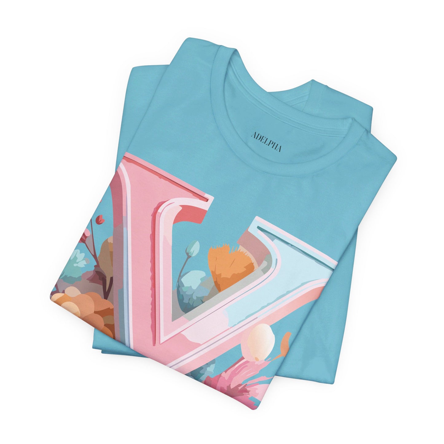 Natural Cotton Tee Shirt - Letters Collection - Y Printify