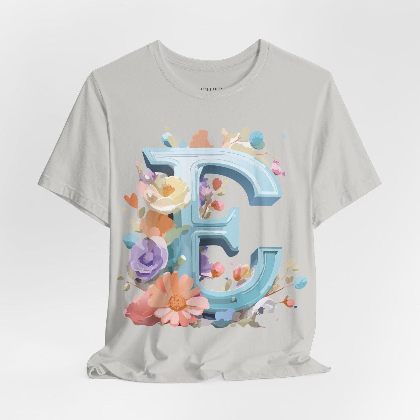 Natural Cotton Tee Shirt - Letters Collection - E Printify