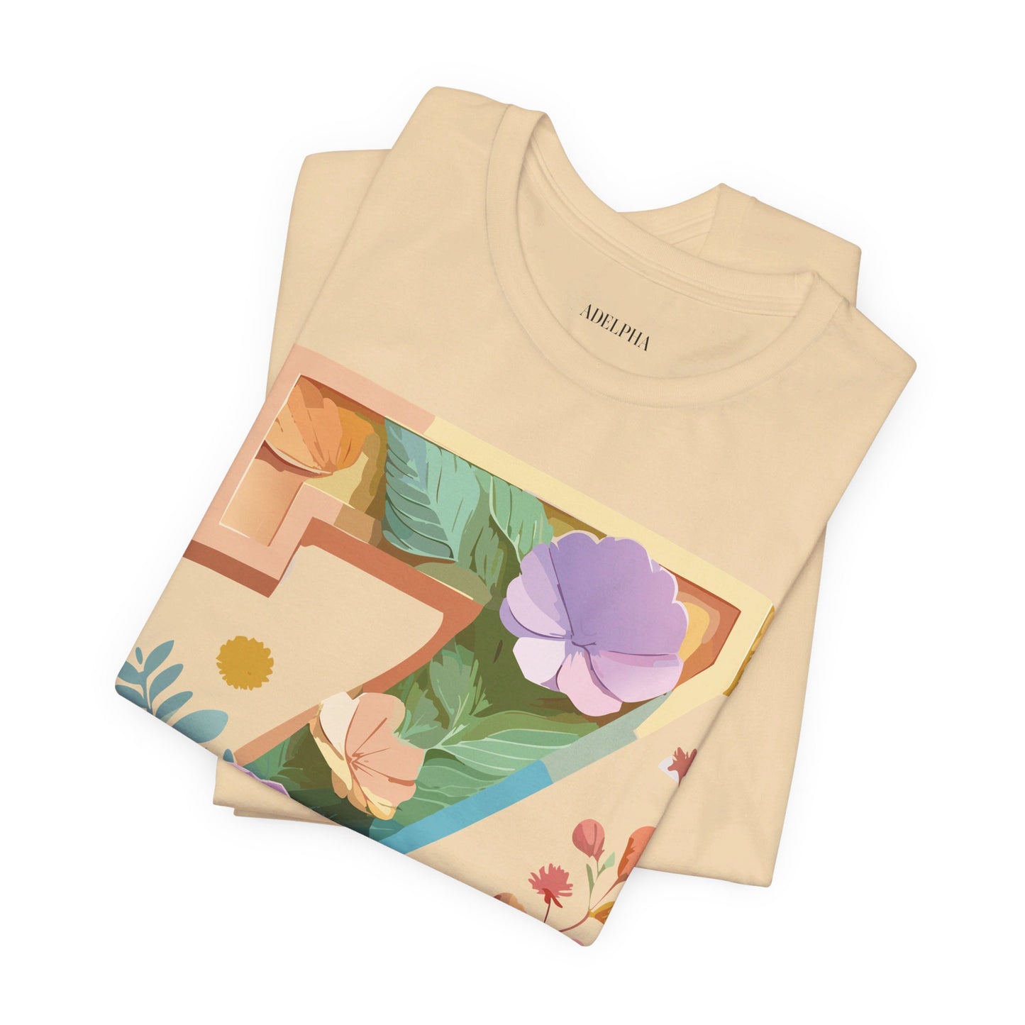 Natural Cotton Tee Shirt - Letters Collection - Z Printify