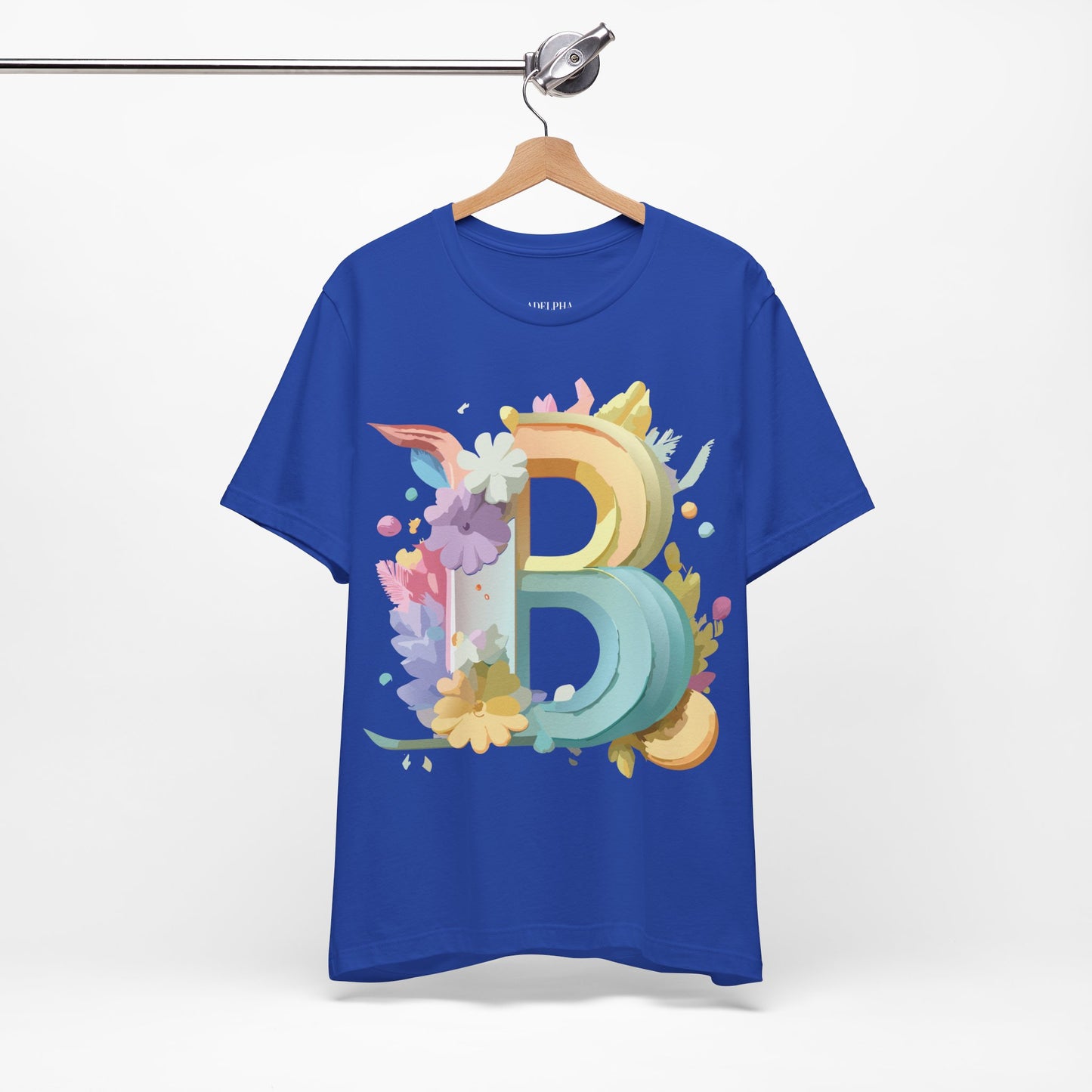 Natural Cotton Tee Shirt - Letters Collection - B Printify