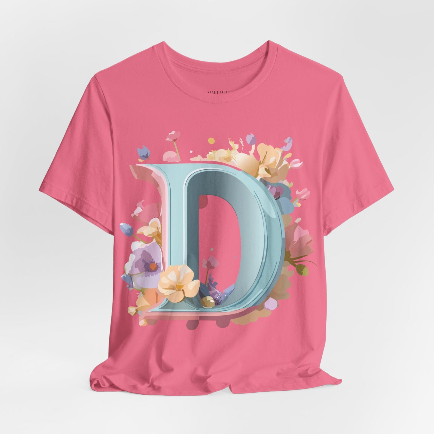 Natural Cotton Tee Shirt - Letters Collection - D Printify