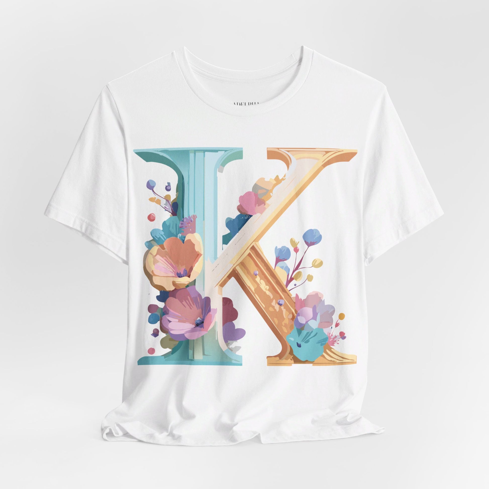 Natural Cotton Tee Shirt - Letters Collection - K Printify
