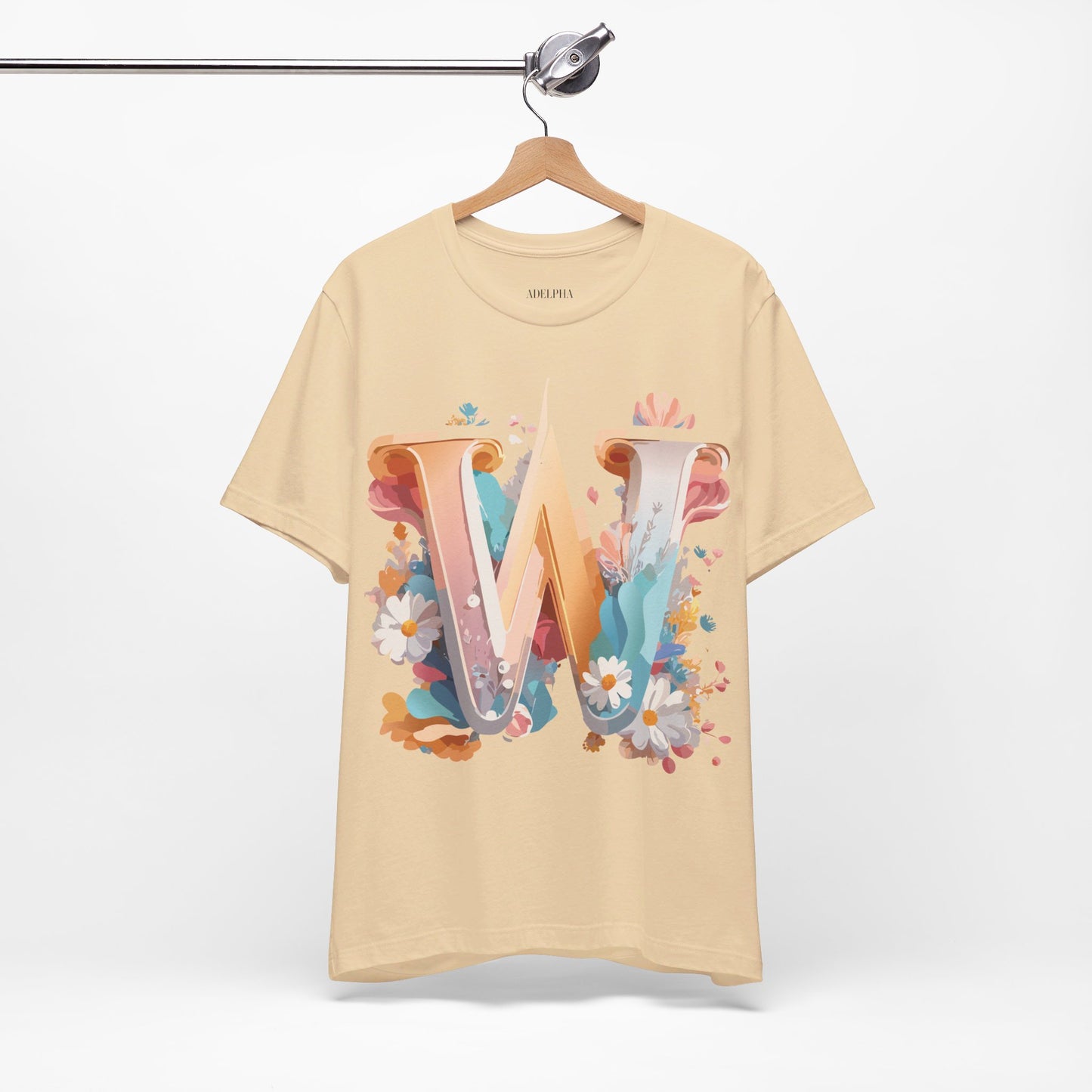 Natural Cotton Tee Shirt - Letters Collection - W Printify