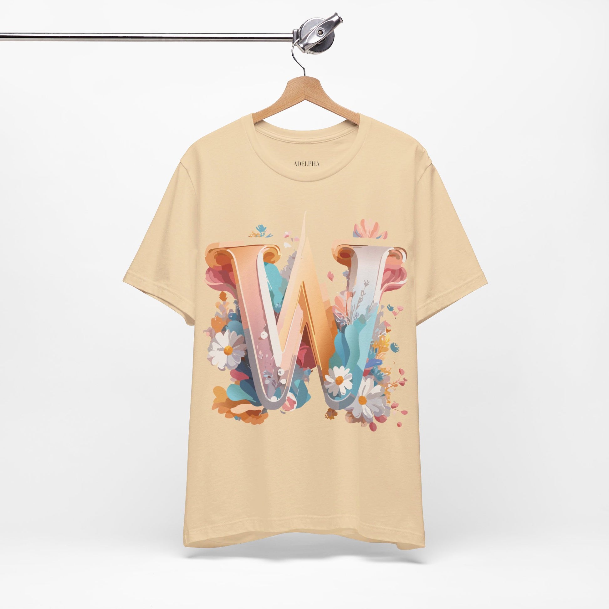Natural Cotton Tee Shirt - Letters Collection - W Printify