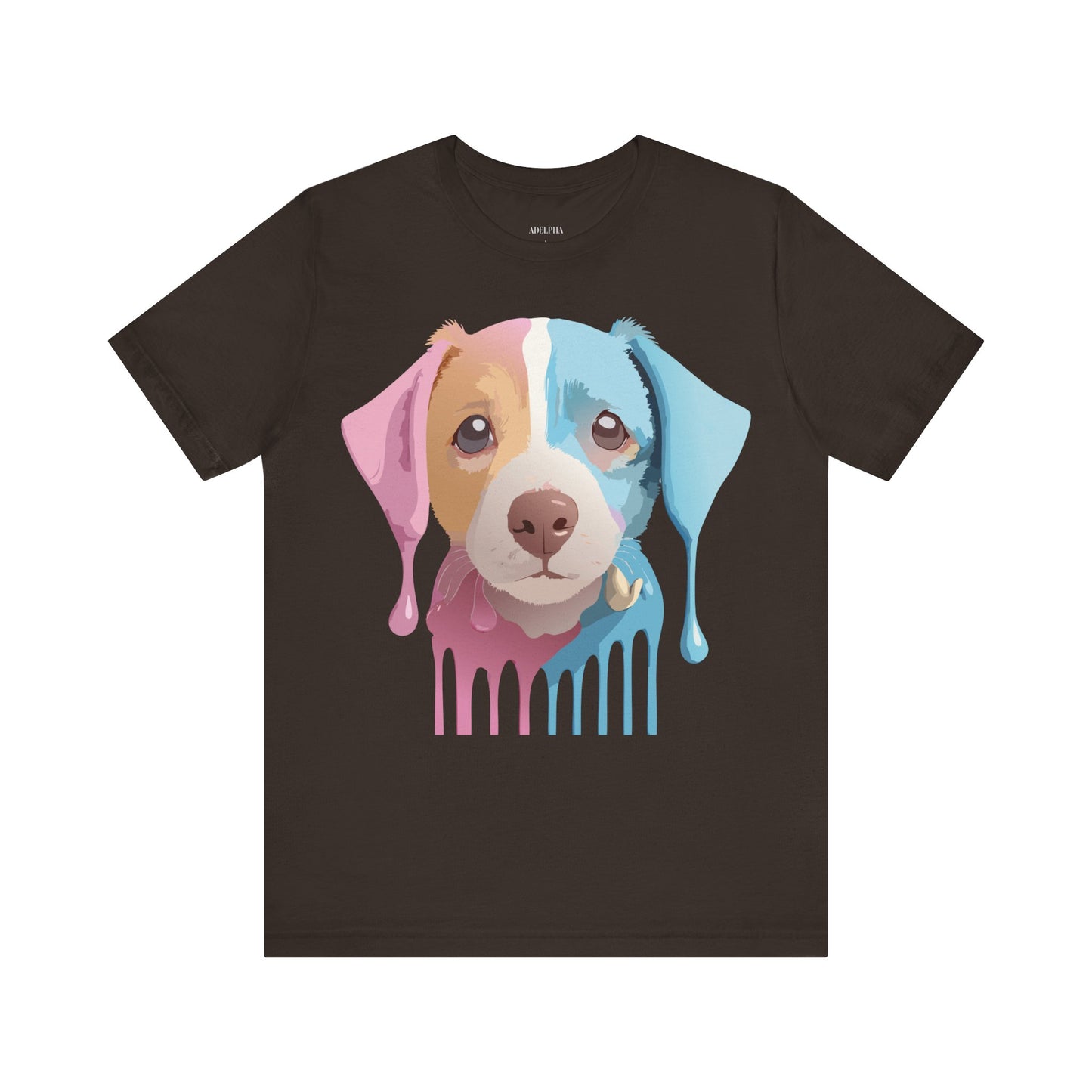 Natural Cotton Tee Shirt with Dog Printify