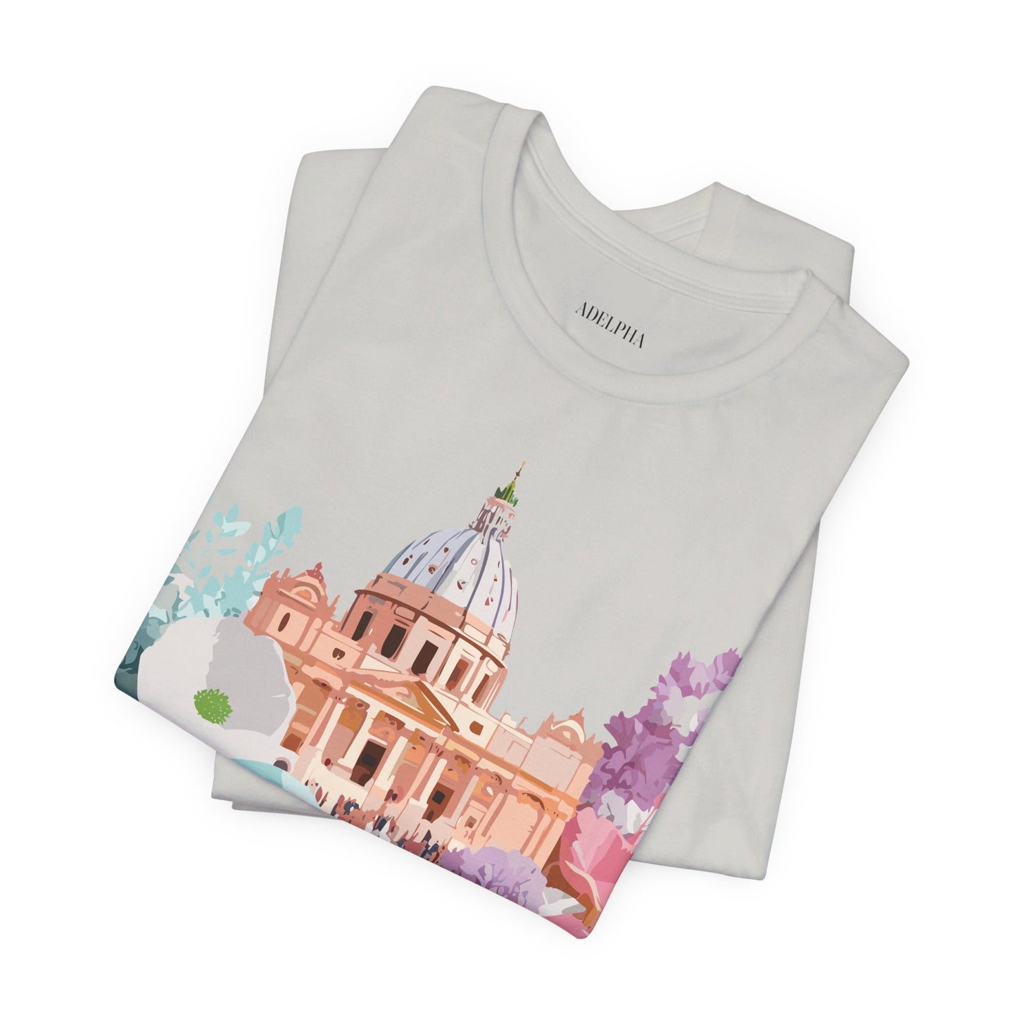 Natural Cotton Tee Shirt - Beautiful Places Collection - Rome Printify
