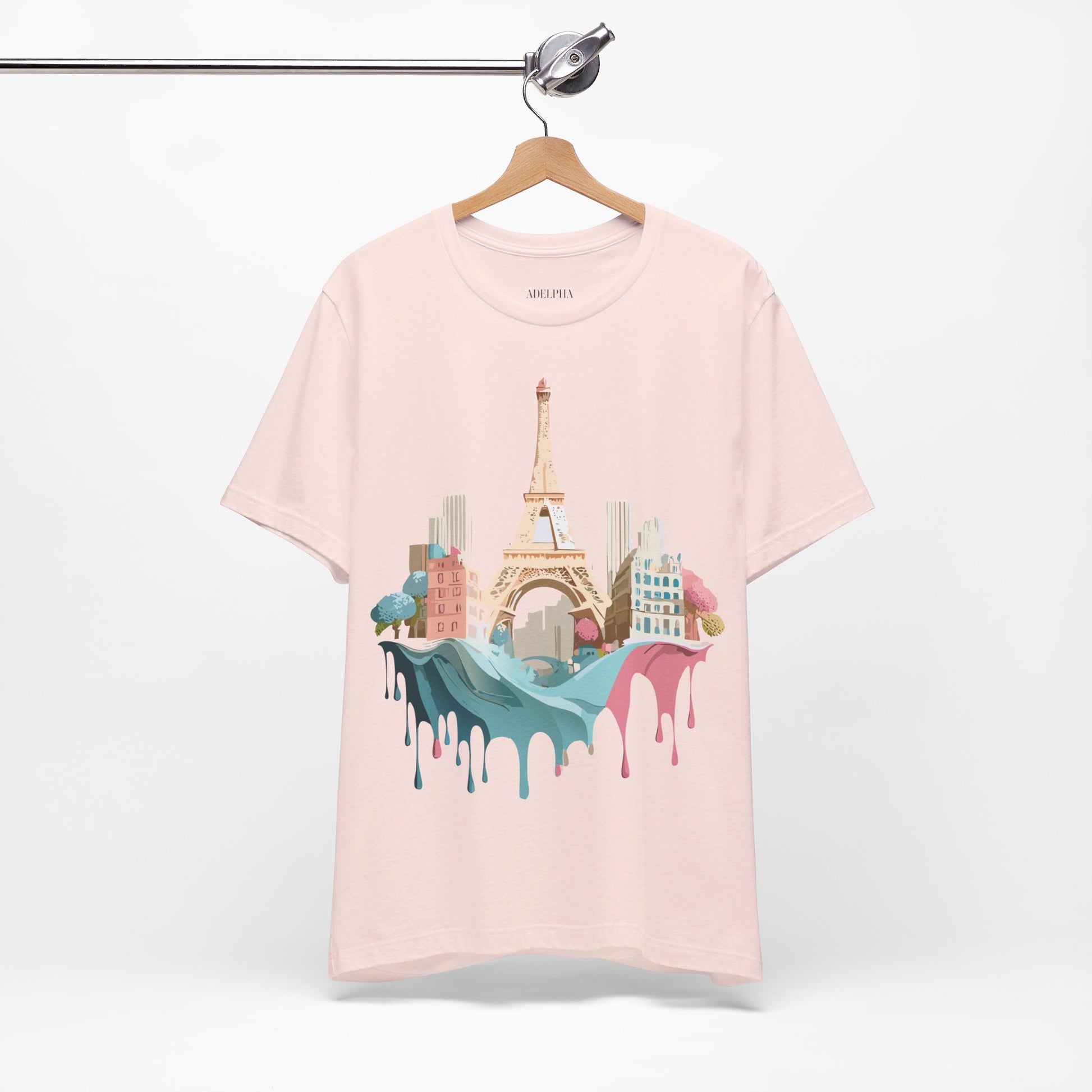 Natural Cotton Tee Shirt - Beautiful Places Collection - Paris Printify