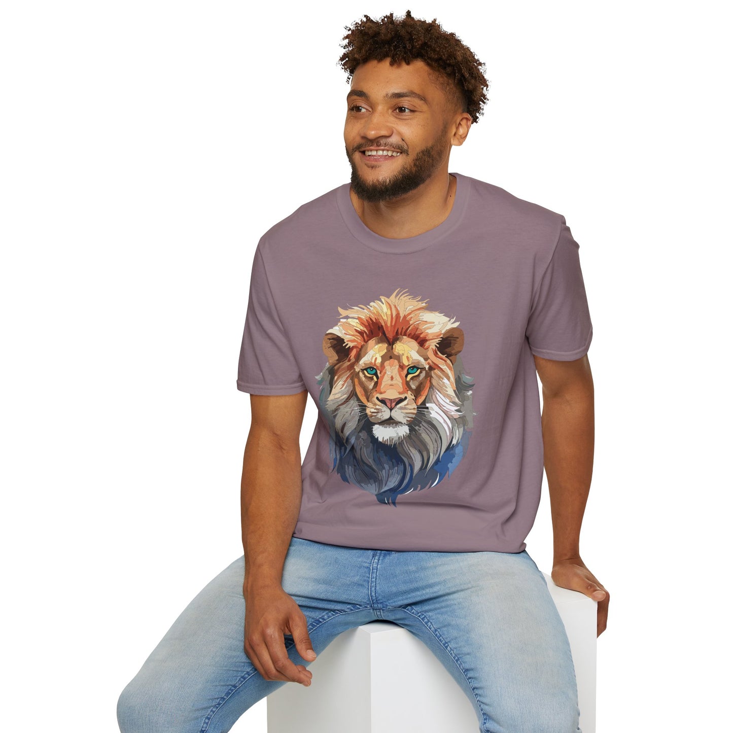 Lion Shirt, Shirt with Lion, Floral Lion Tee, Shirt with Animals