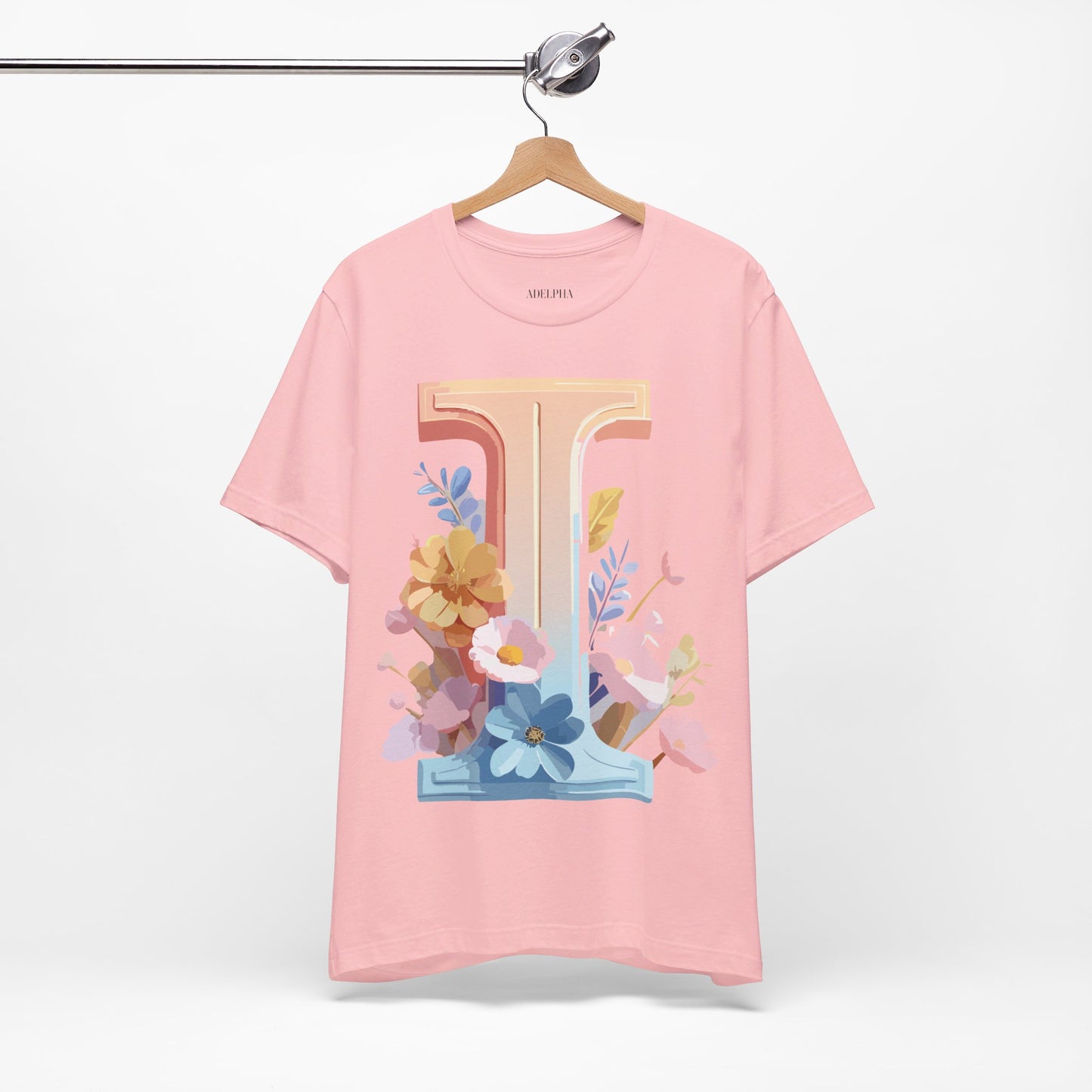 Natural Cotton Tee Shirt - Letters Collection - I Printify