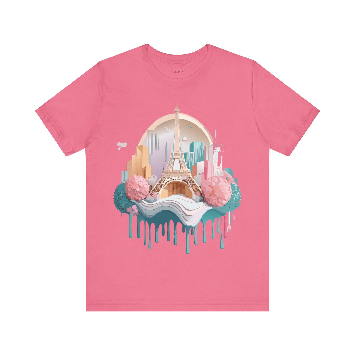 Natural Cotton Tee Shirt - Beautiful Places Collection - Paris Printify