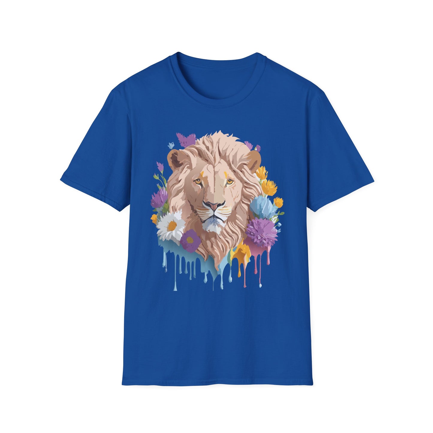 Lion Shirt, Shirt with Lion, Floral Lion Tee, Shirt with Animals