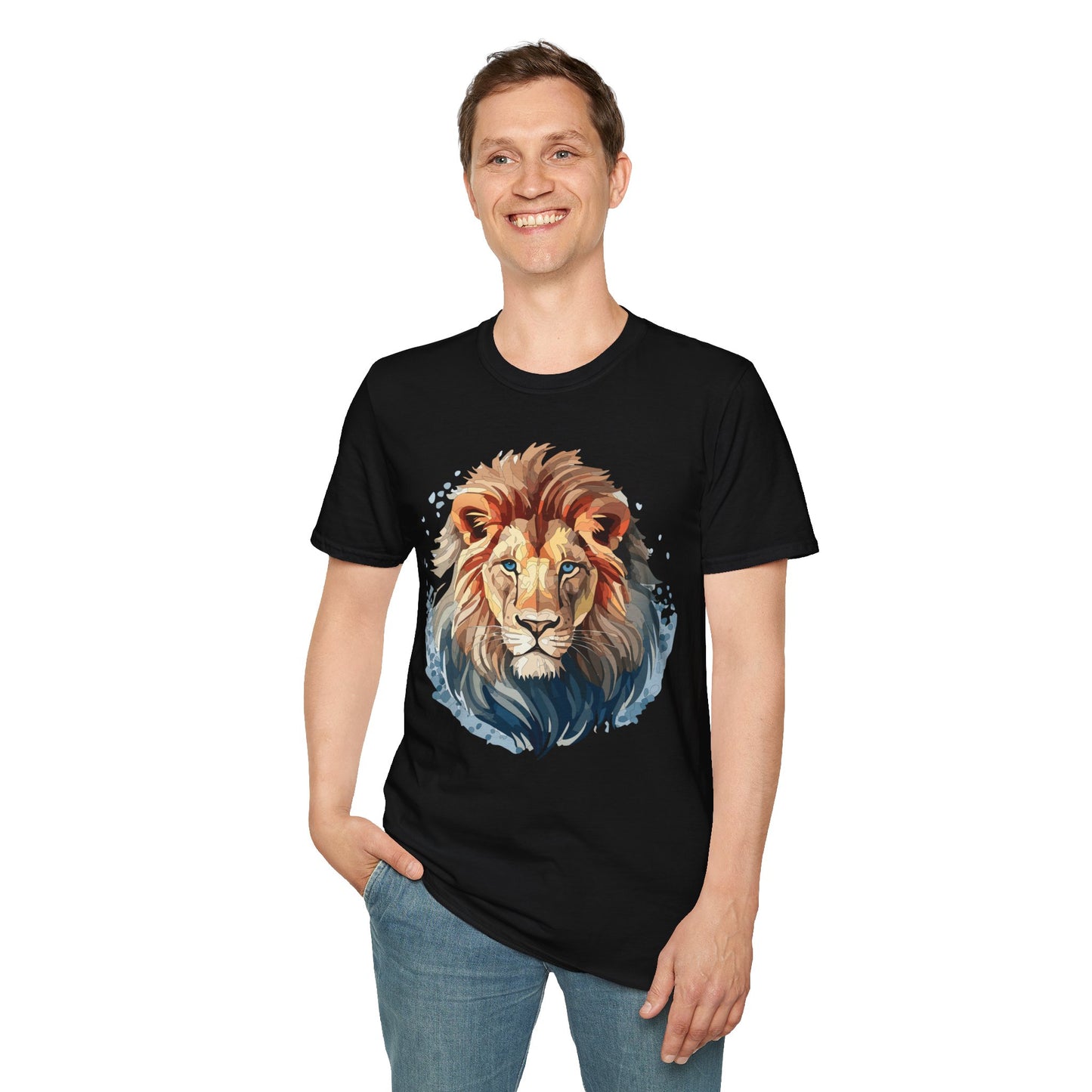 Lion Shirt, Shirt with Lion, Floral Lion Tee, Shirt with Animals