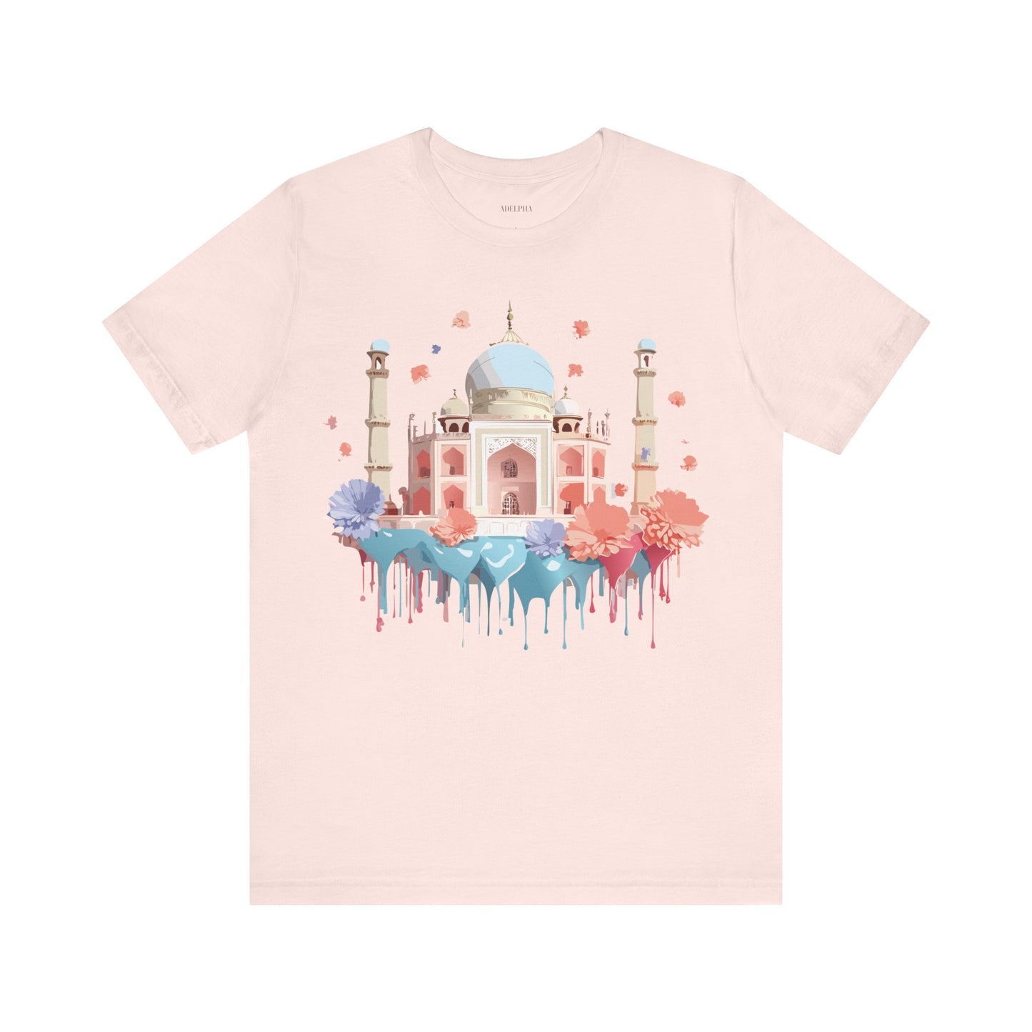 Natural Cotton Tee Shirt - Taj Mahal, India Printify