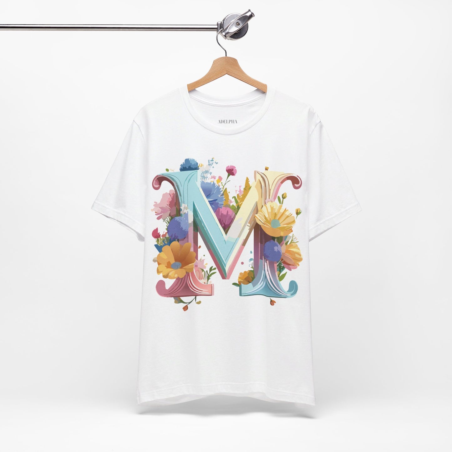 Natural Cotton Tee Shirt - Letters Collection - M Printify