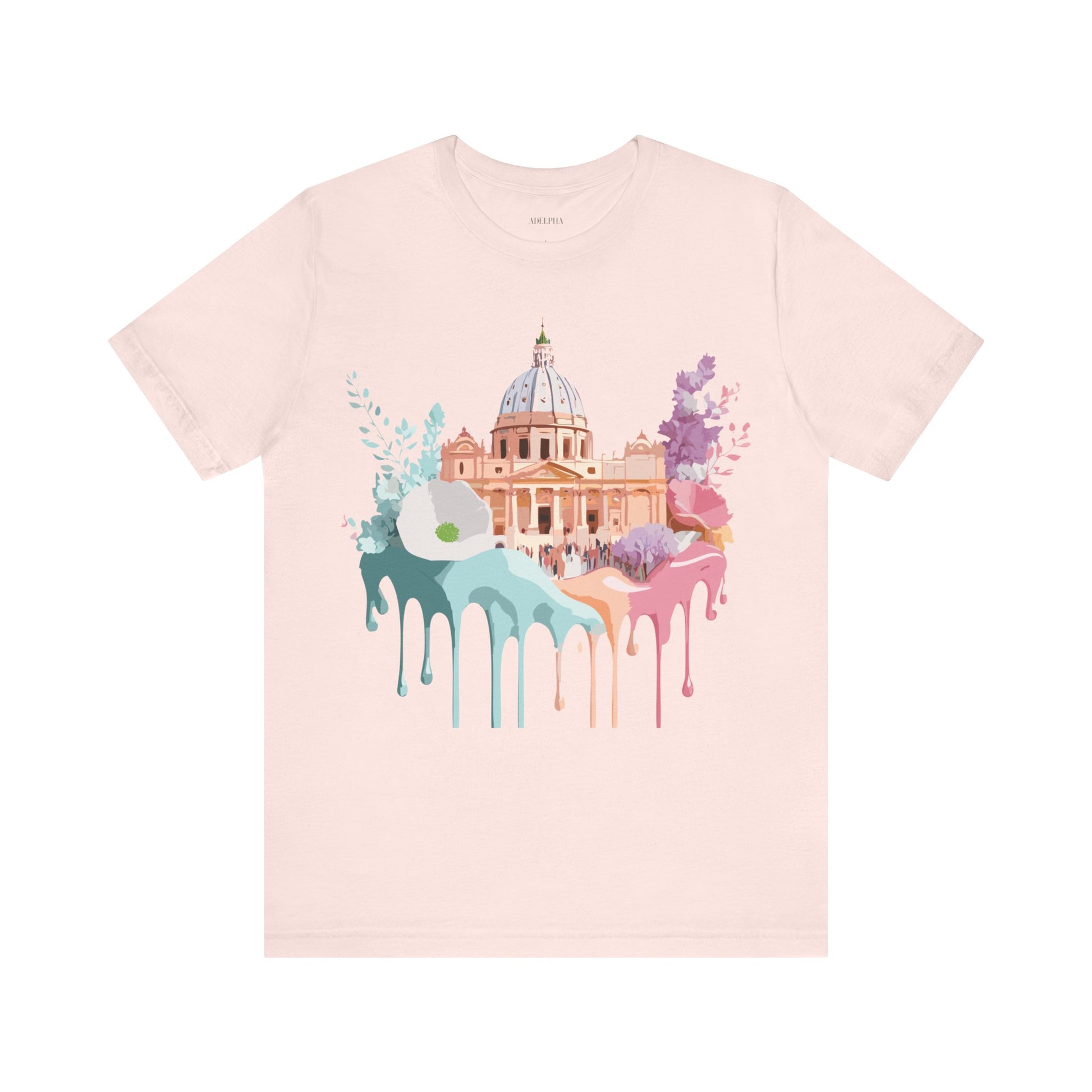 Natural Cotton Tee Shirt - Beautiful Places Collection - Rome Printify