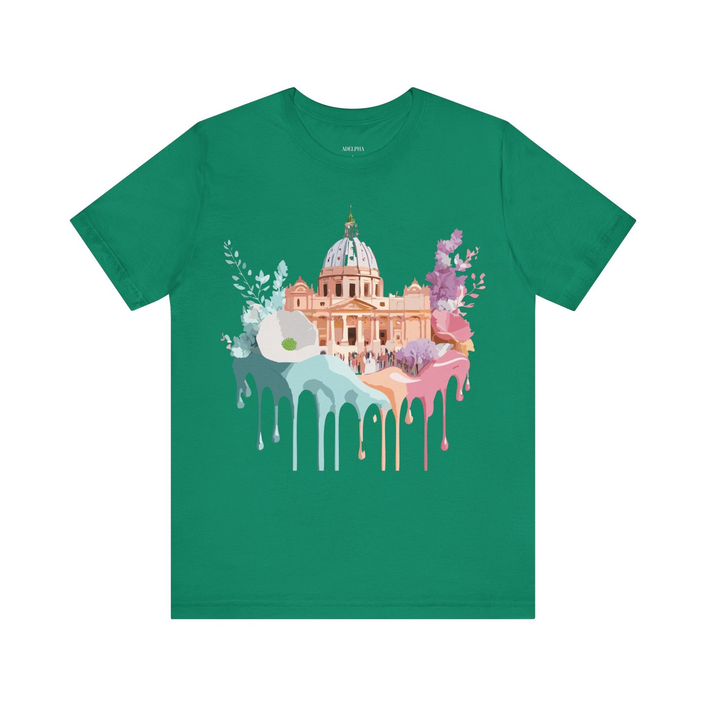Natural Cotton Tee Shirt - Beautiful Places Collection - Rome Printify