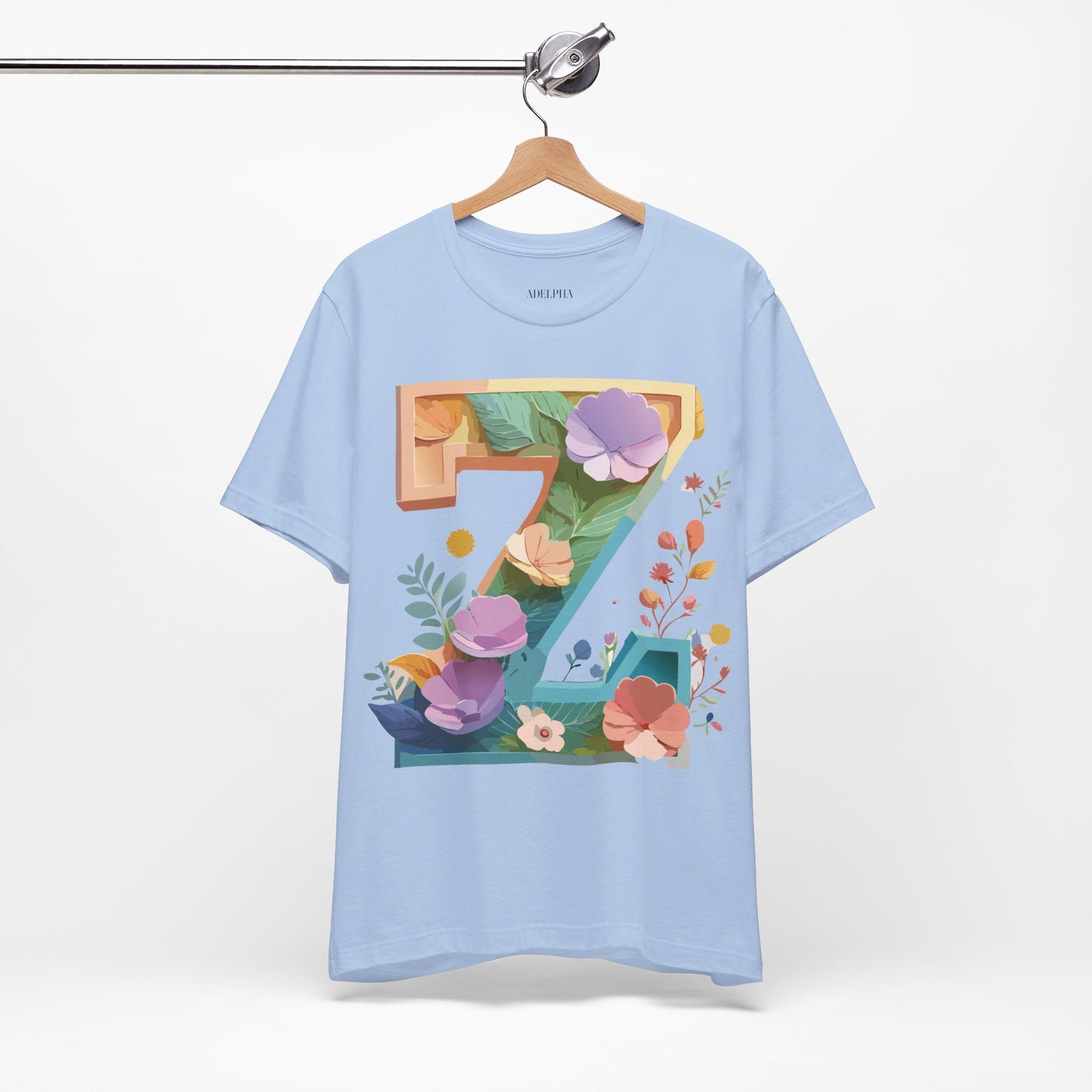 Natural Cotton Tee Shirt - Letters Collection - Z Printify