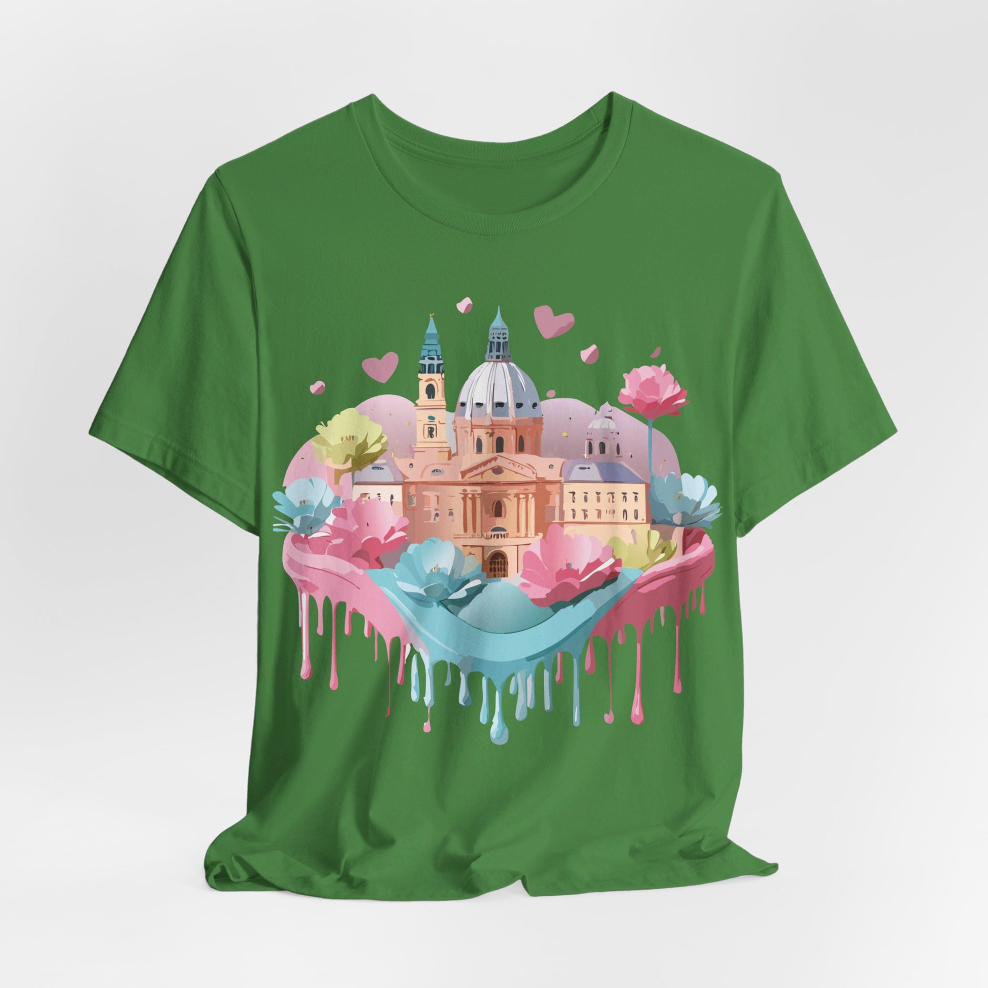 Natural Cotton Tee Shirt - Beautiful Places Collection - Prague Printify