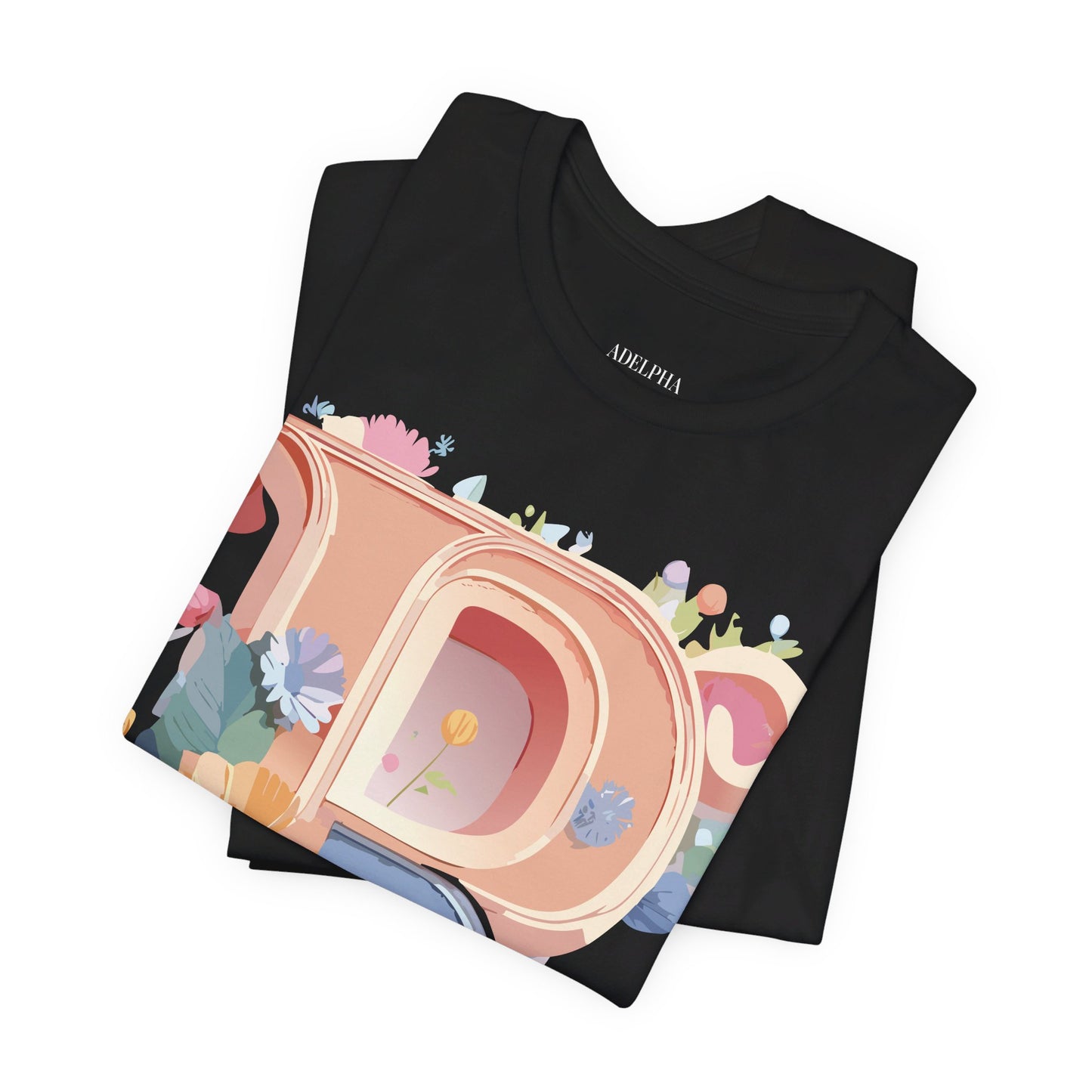 Natural Cotton Tee Shirt - Letters Collection - R Printify