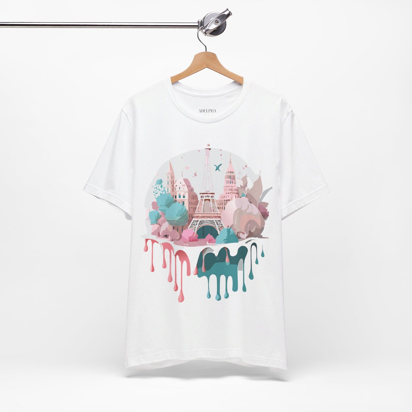 Natural Cotton Tee Shirt - Beautiful Places Collection - Paris Printify