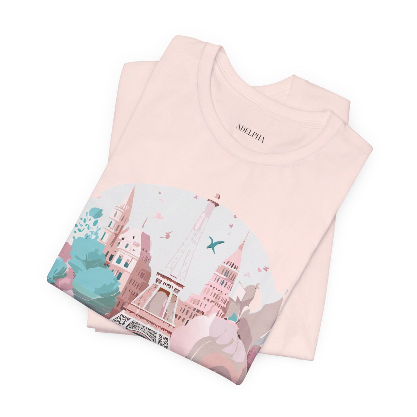 Natural Cotton Tee Shirt - Beautiful Places Collection - Paris Printify