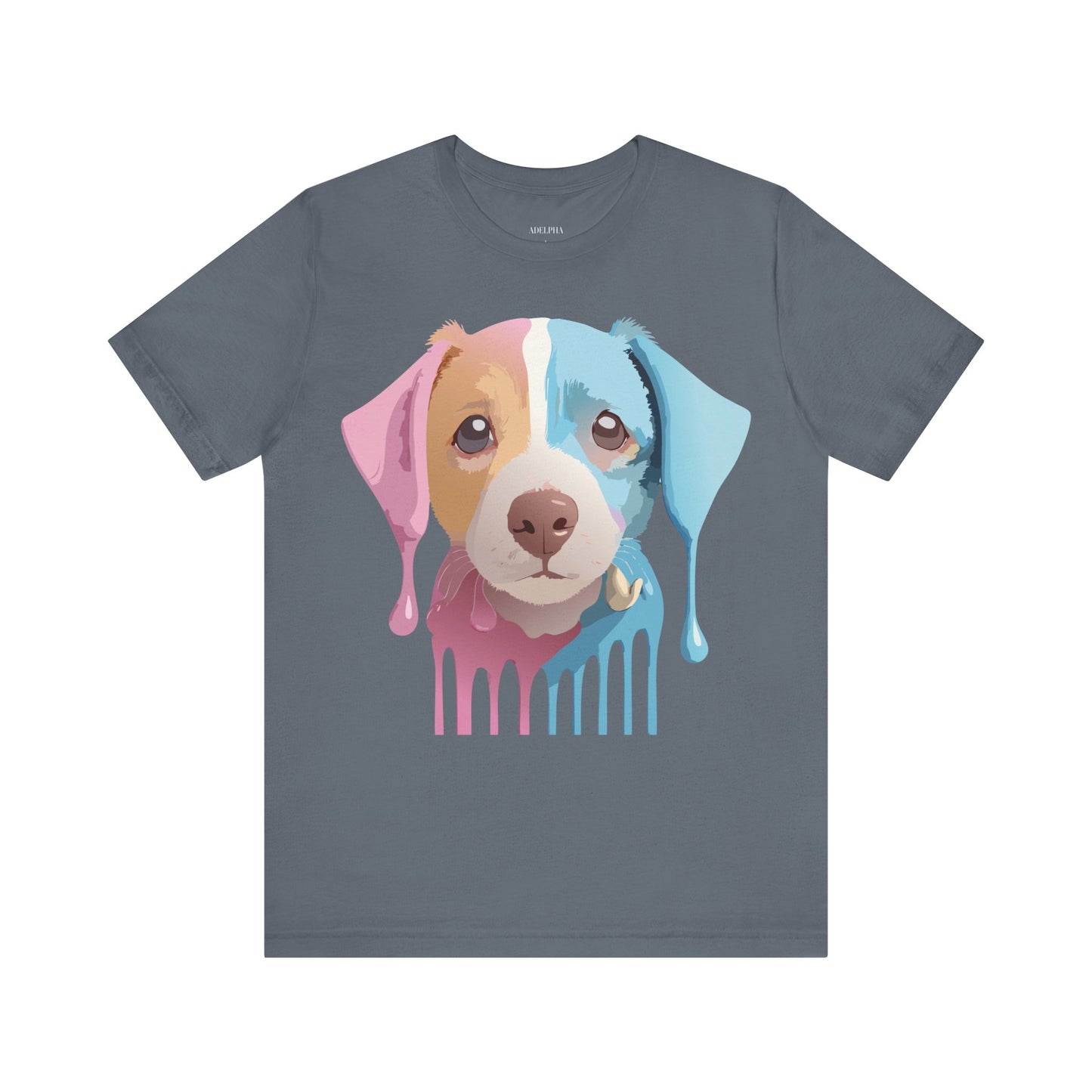 Natural Cotton Tee Shirt with Dog Printify
