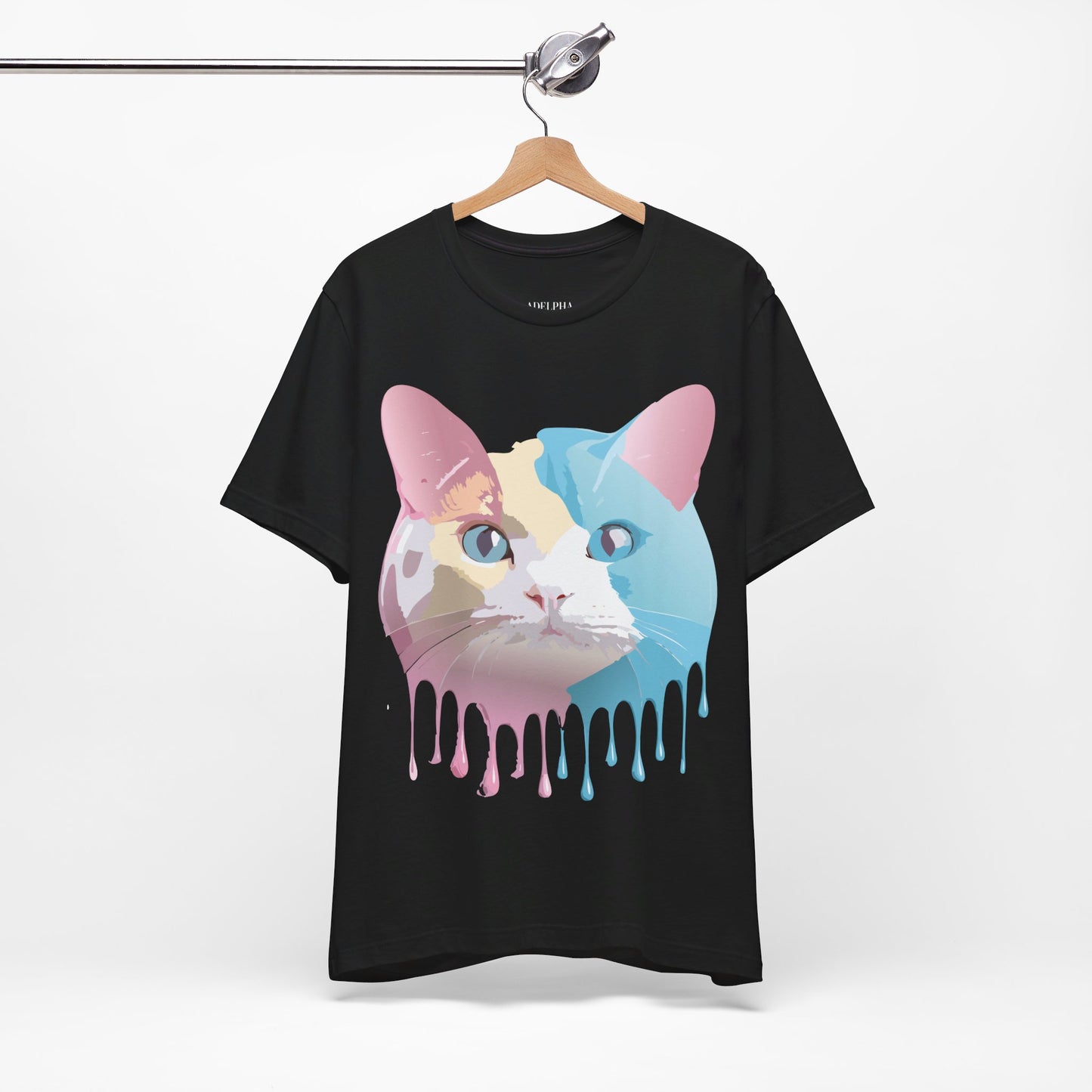 Natural Cotton Tee Shirt with Cat Printify