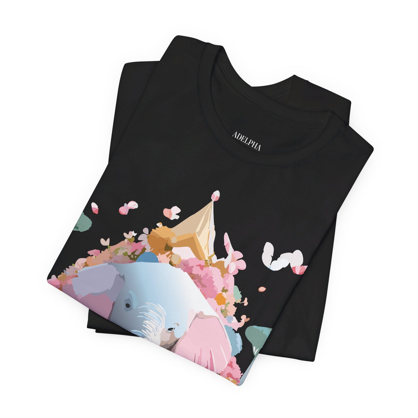 Natural Cotton Tee Shirt with Elephant Printify