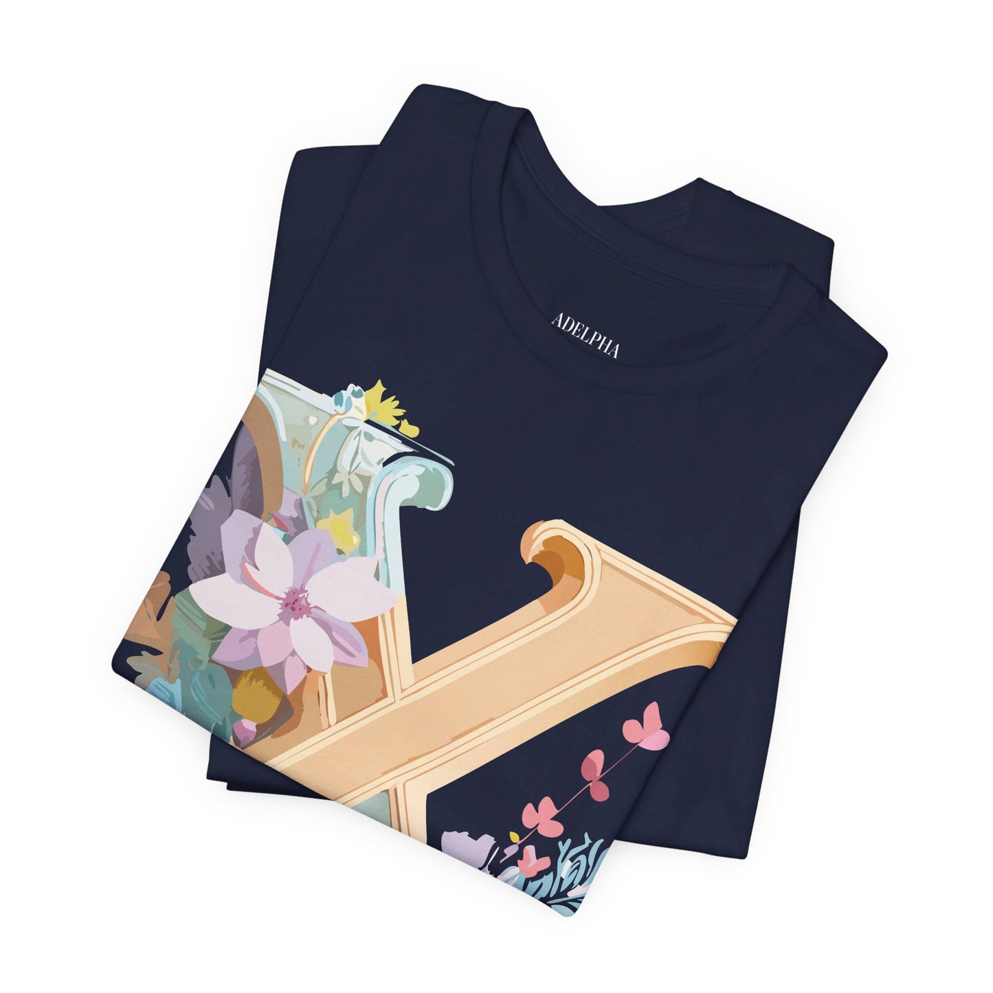 Natural Cotton Tee Shirt - Letters Collection - X Printify