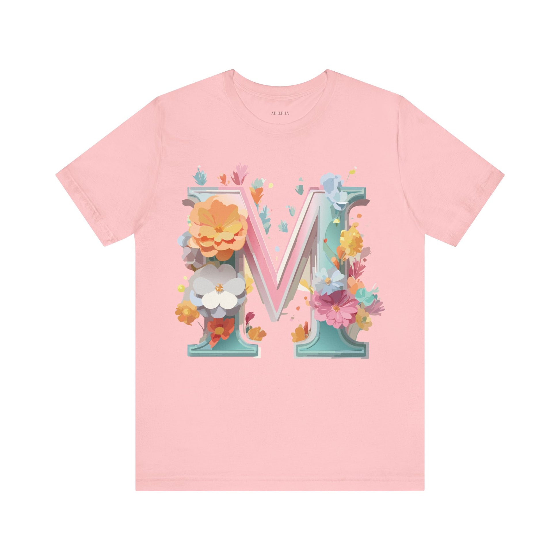 Natural Cotton Tee Shirt - Letters Collection - M Printify