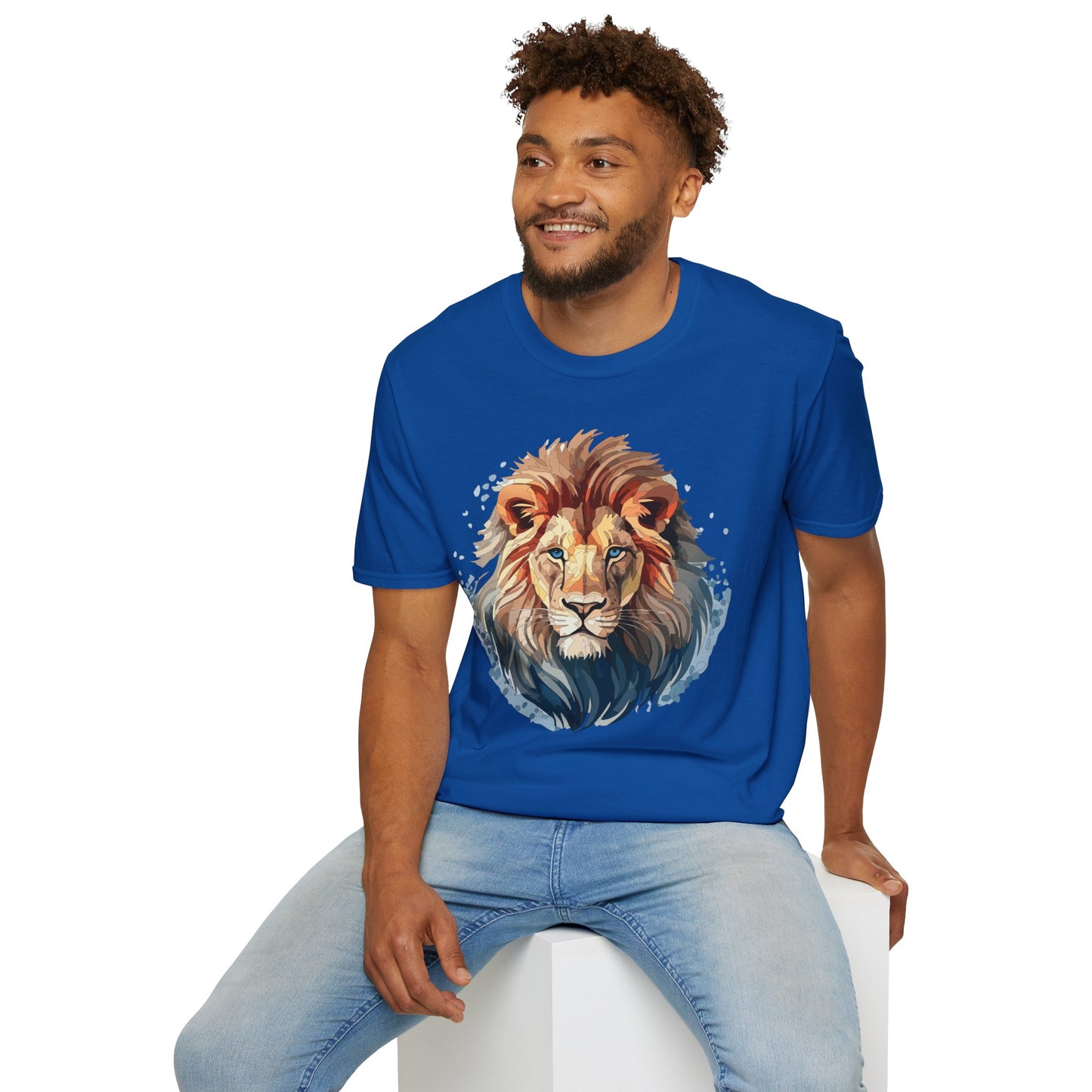 Lion Shirt, Shirt with Lion, Floral Lion Tee, Shirt with Animals