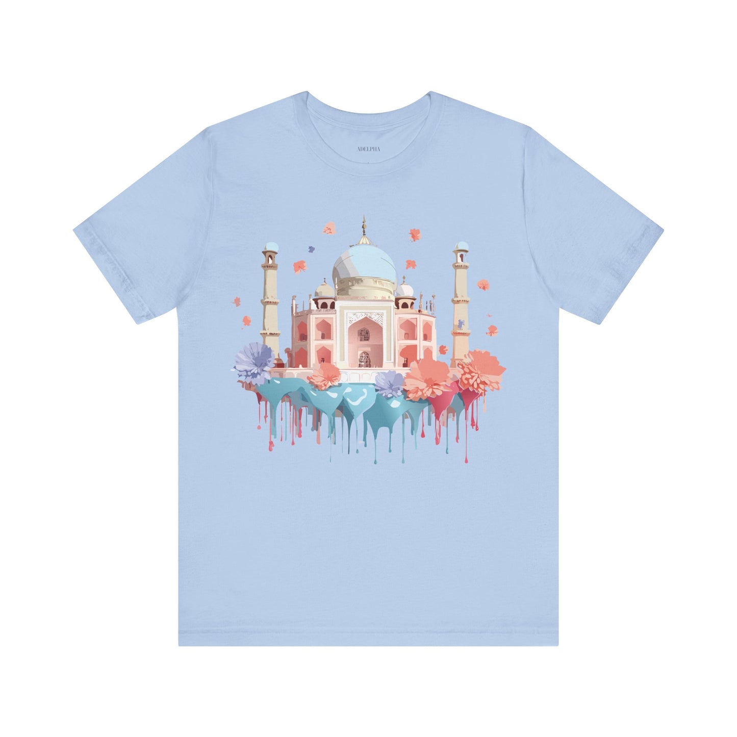 Natural Cotton Tee Shirt - Taj Mahal, India Printify