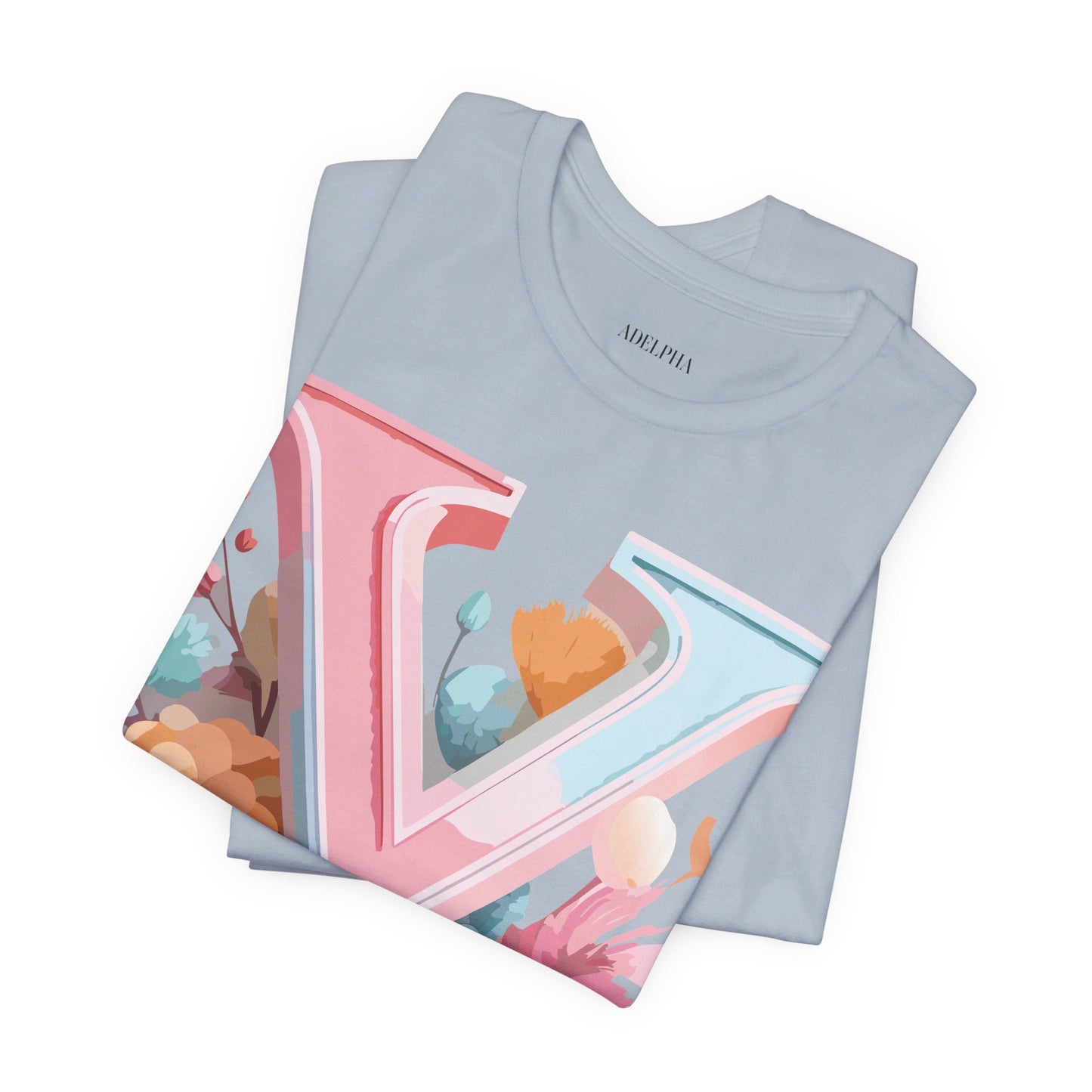 Natural Cotton Tee Shirt - Letters Collection - Y Printify