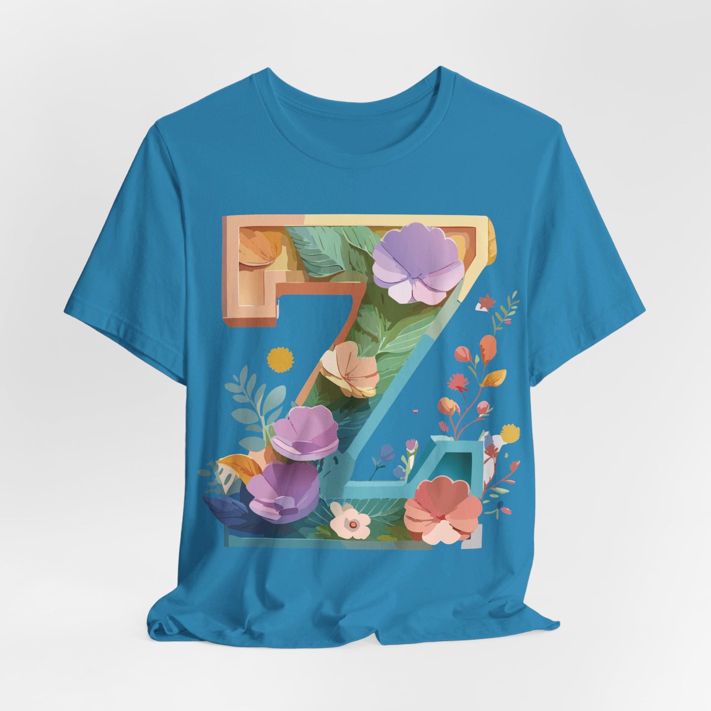 Natural Cotton Tee Shirt - Letters Collection - Z Printify