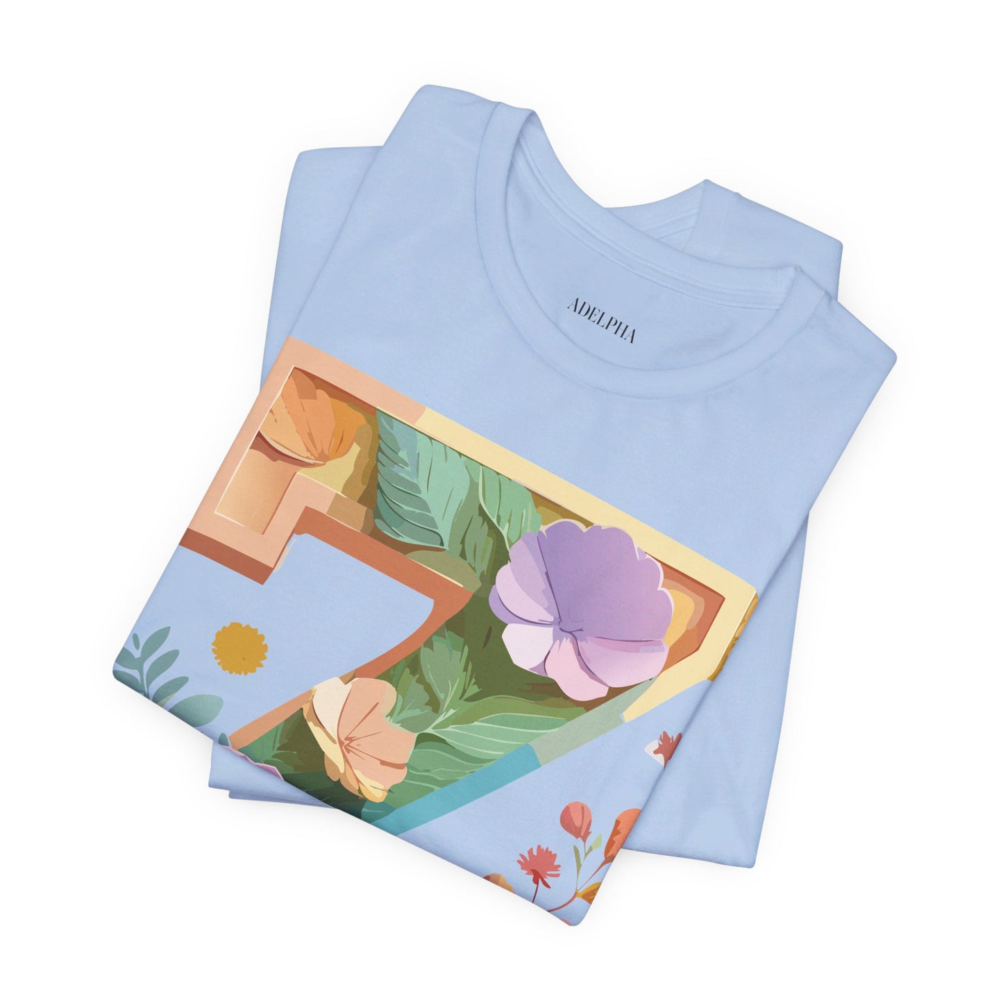 Natural Cotton Tee Shirt - Letters Collection - Z Printify