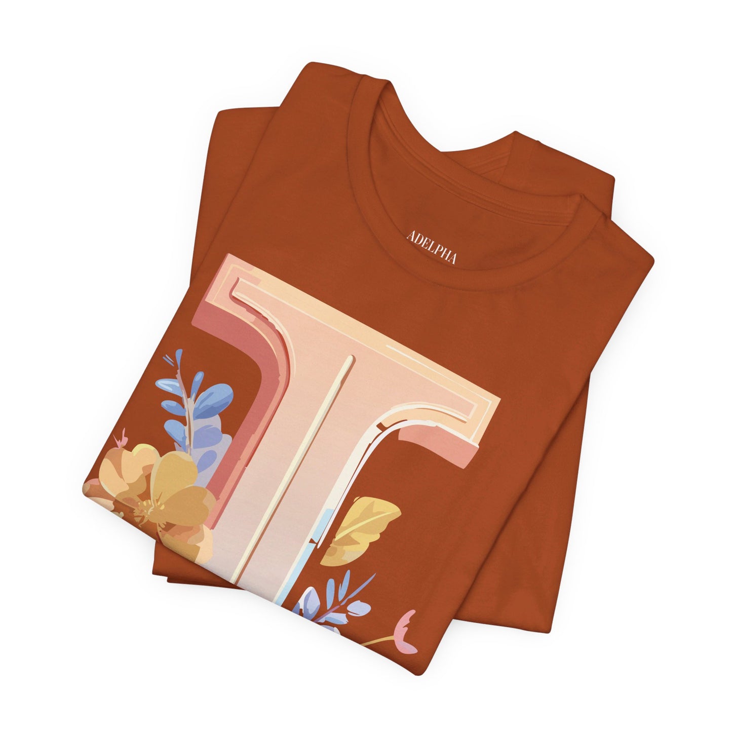 Natural Cotton Tee Shirt - Letters Collection - I Printify